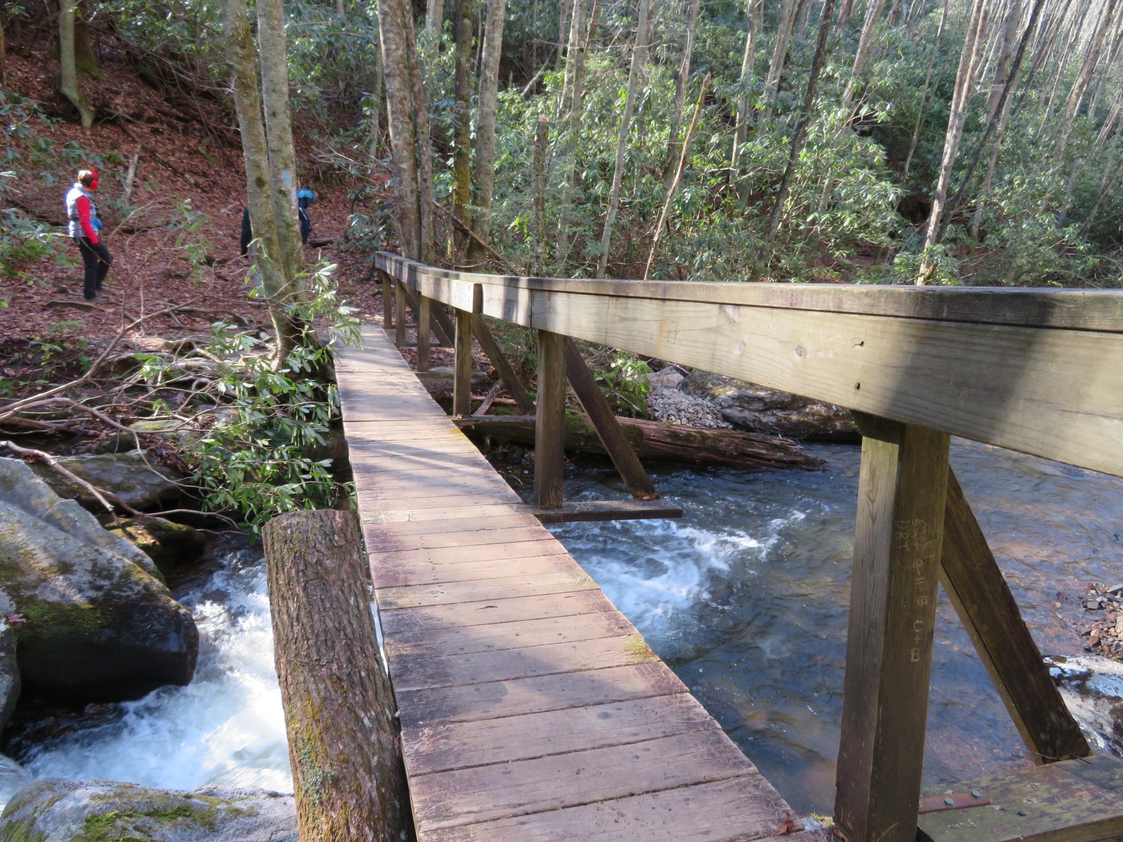 Nice bridge crossing Hemp Patch Creek on the way to Big Laurel Falls