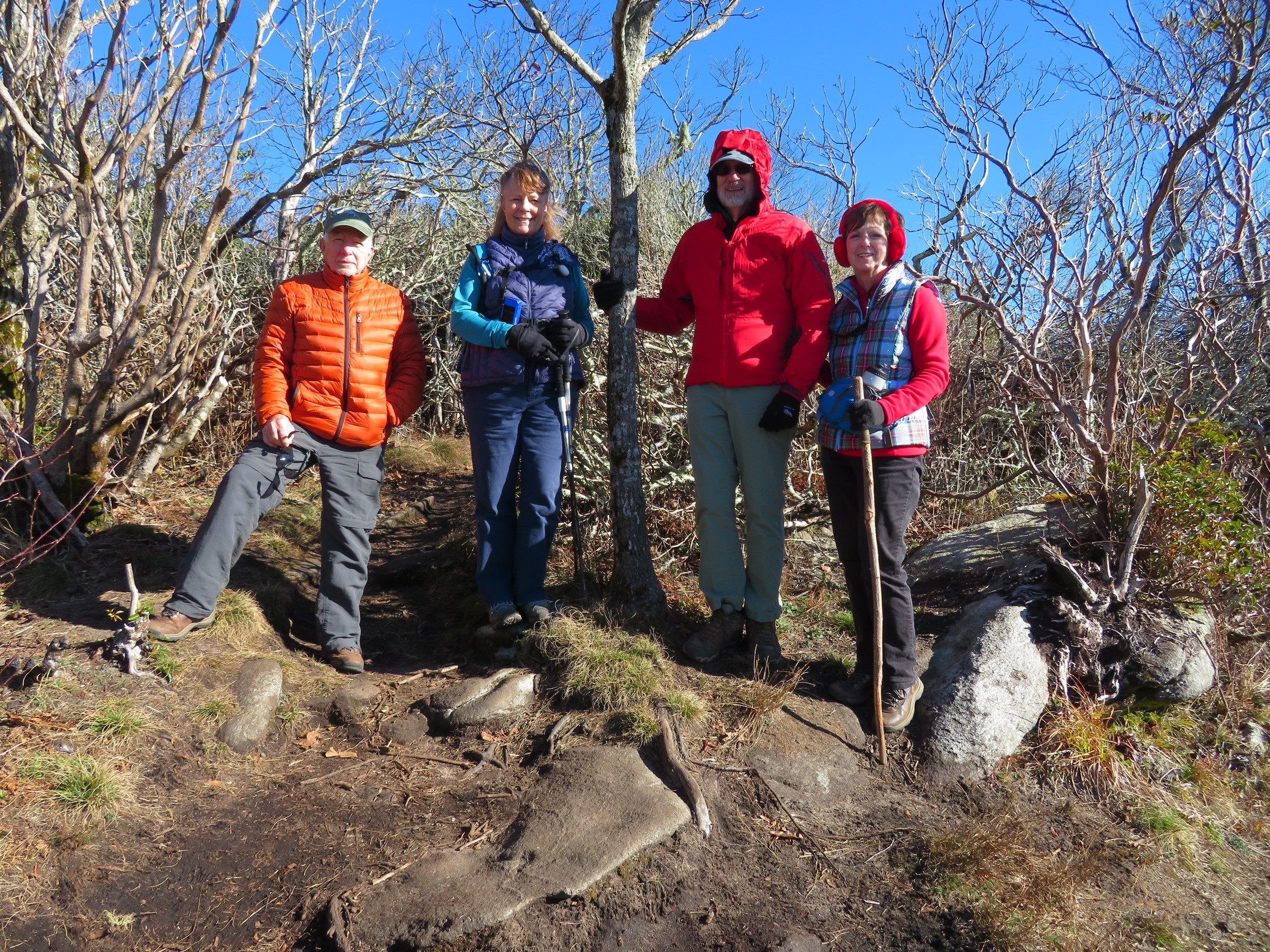 Today's Hikers: Vic, Renee', Ray & Jenny . . . where's Mike?