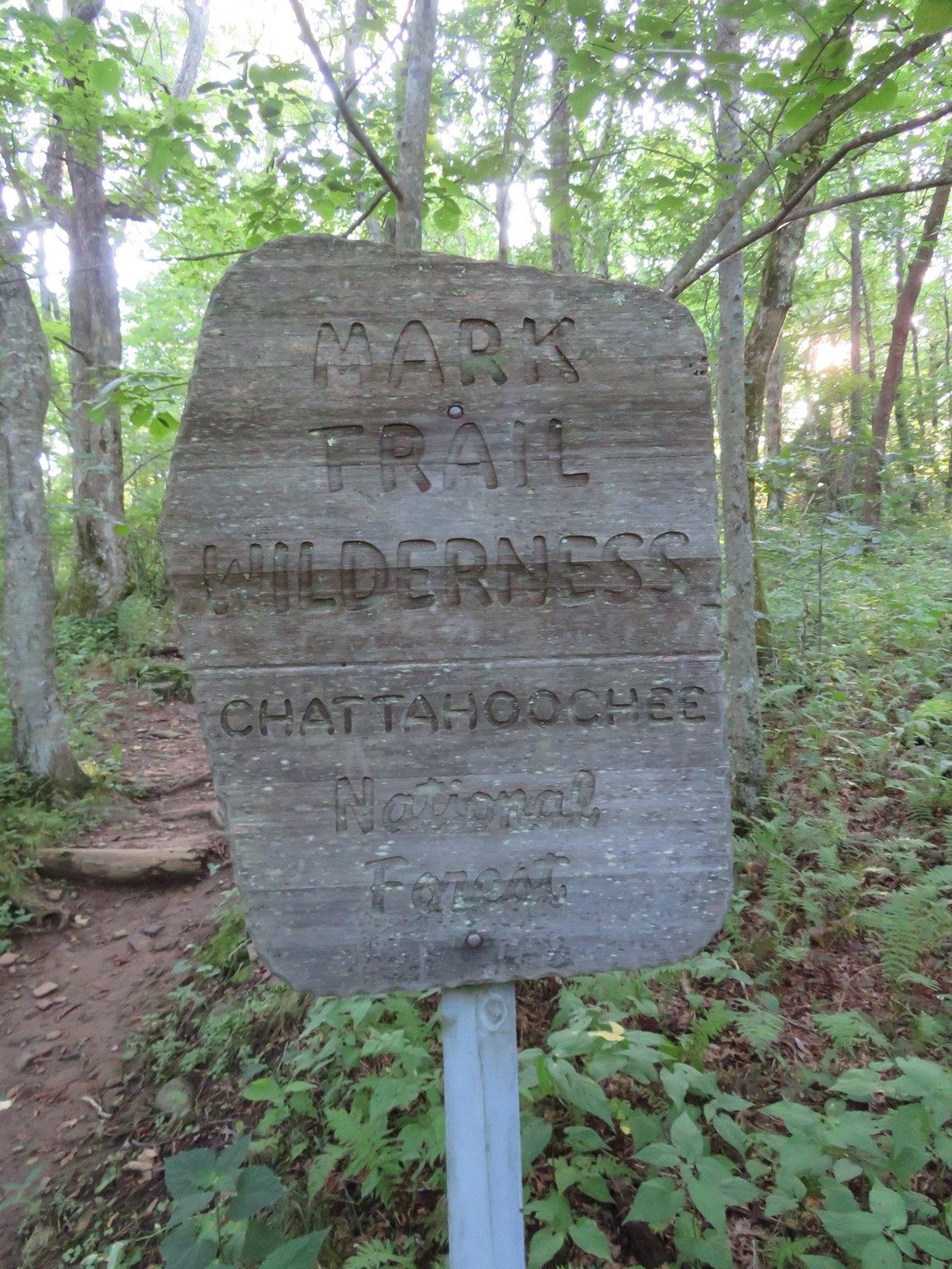 Mark Trail Wilderness  Sign at trail start