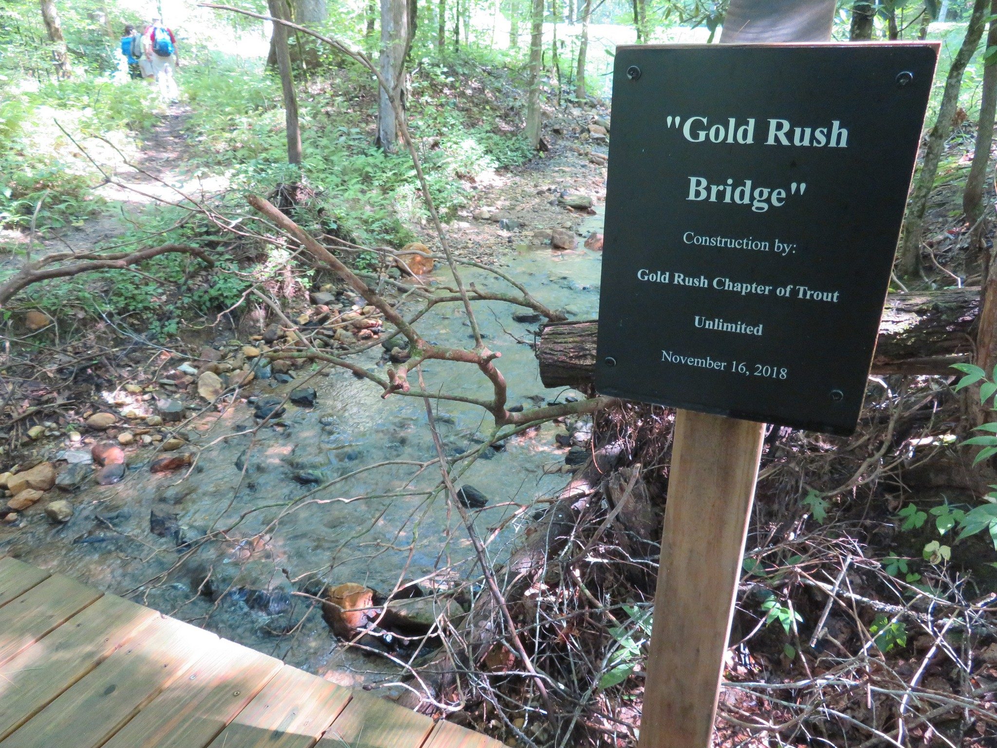 Corssing Gold Rush Bridge on Side Trail on Way Back From Ash Creek Trail