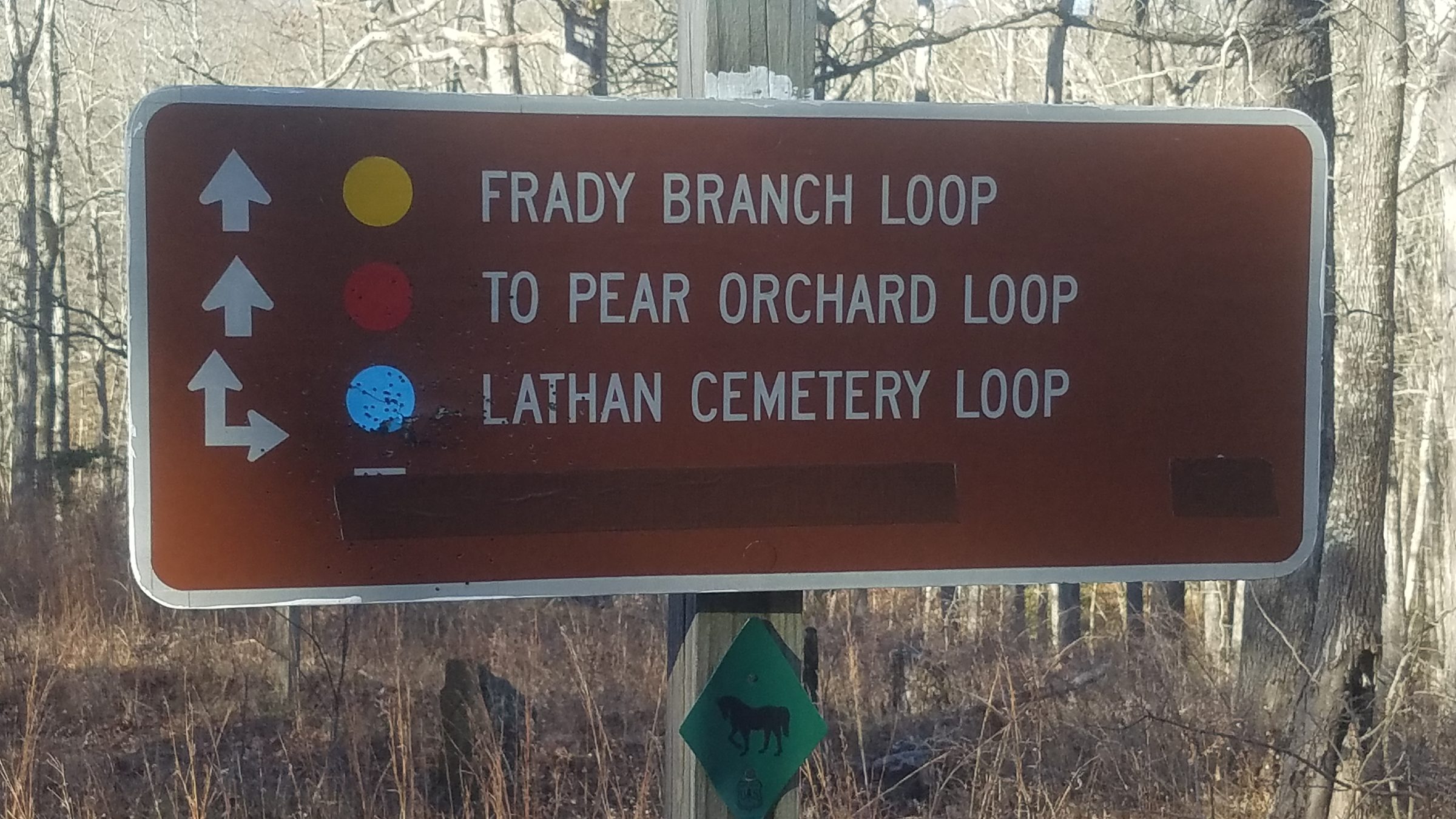 Typical Signage along the Frady Branch Loop