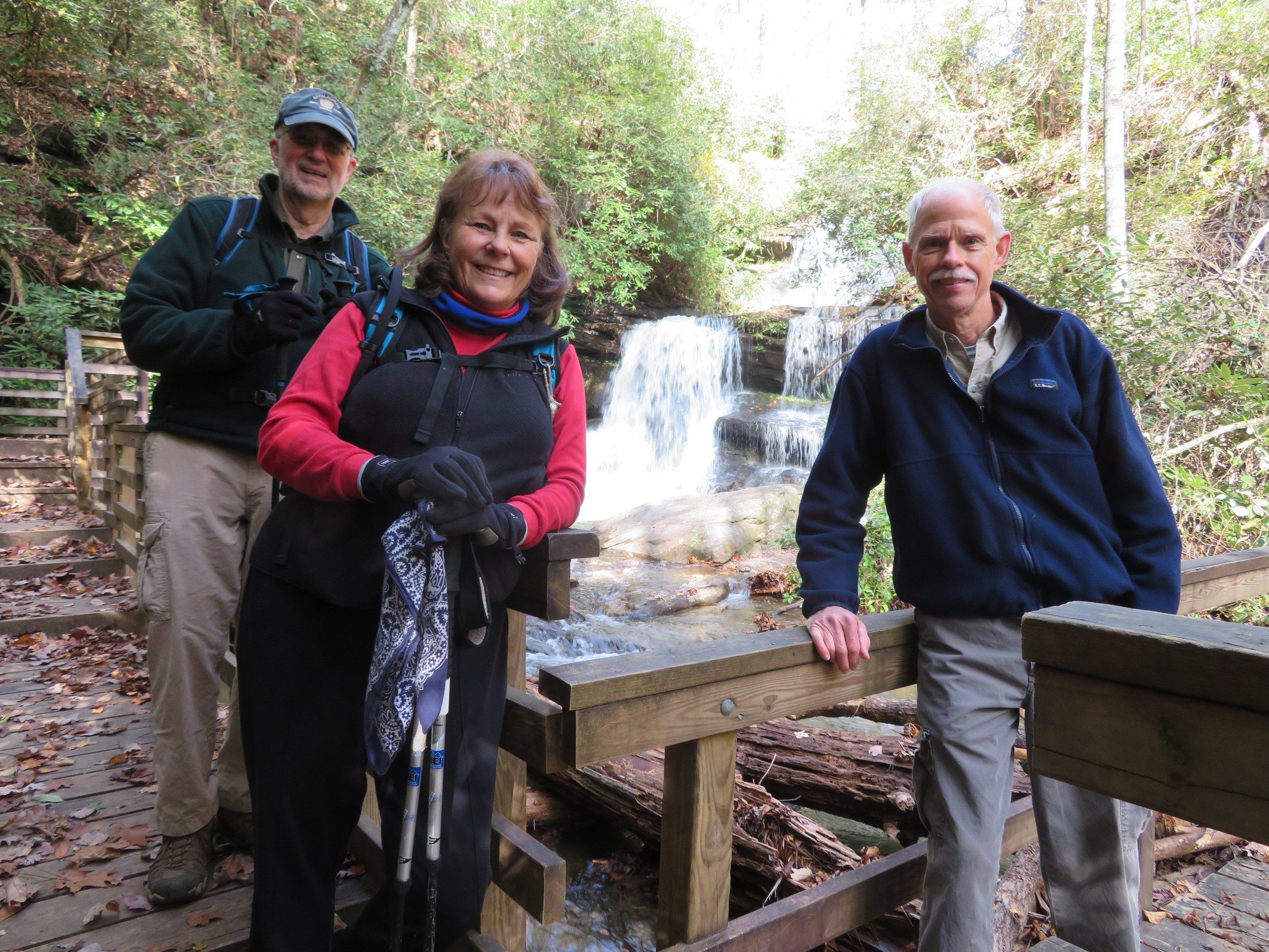 Today's hikers: Ray, Renee' and Mike at Martin Creek Falls