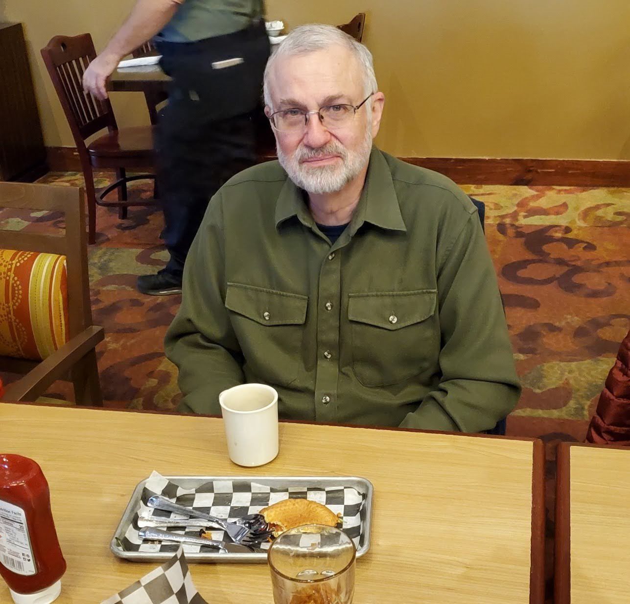What's wrong with this photo.  Ray with coffee?  Really?