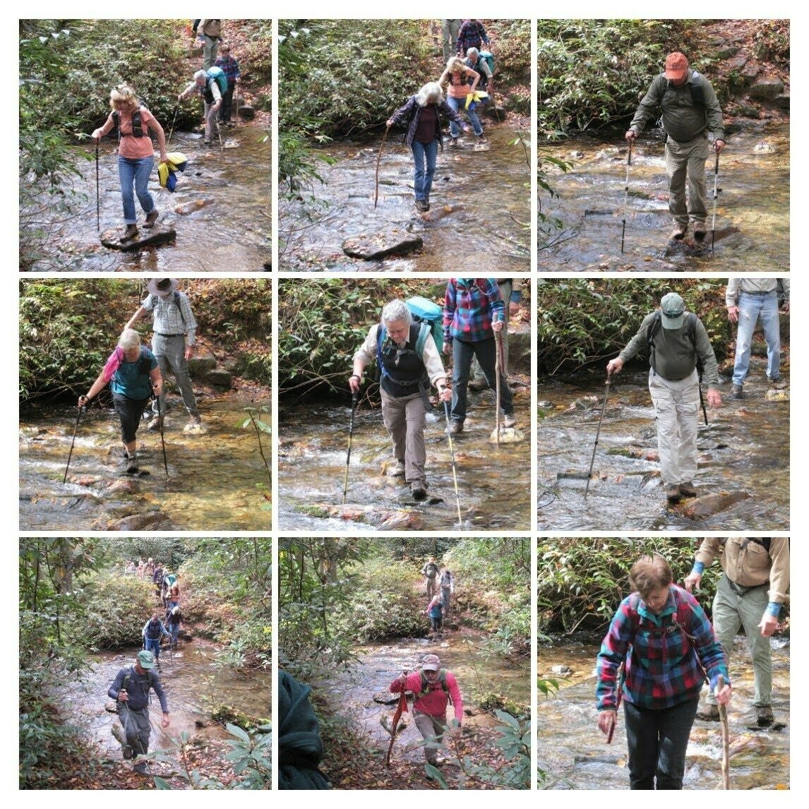 Crossing Bad Creek on the way back.