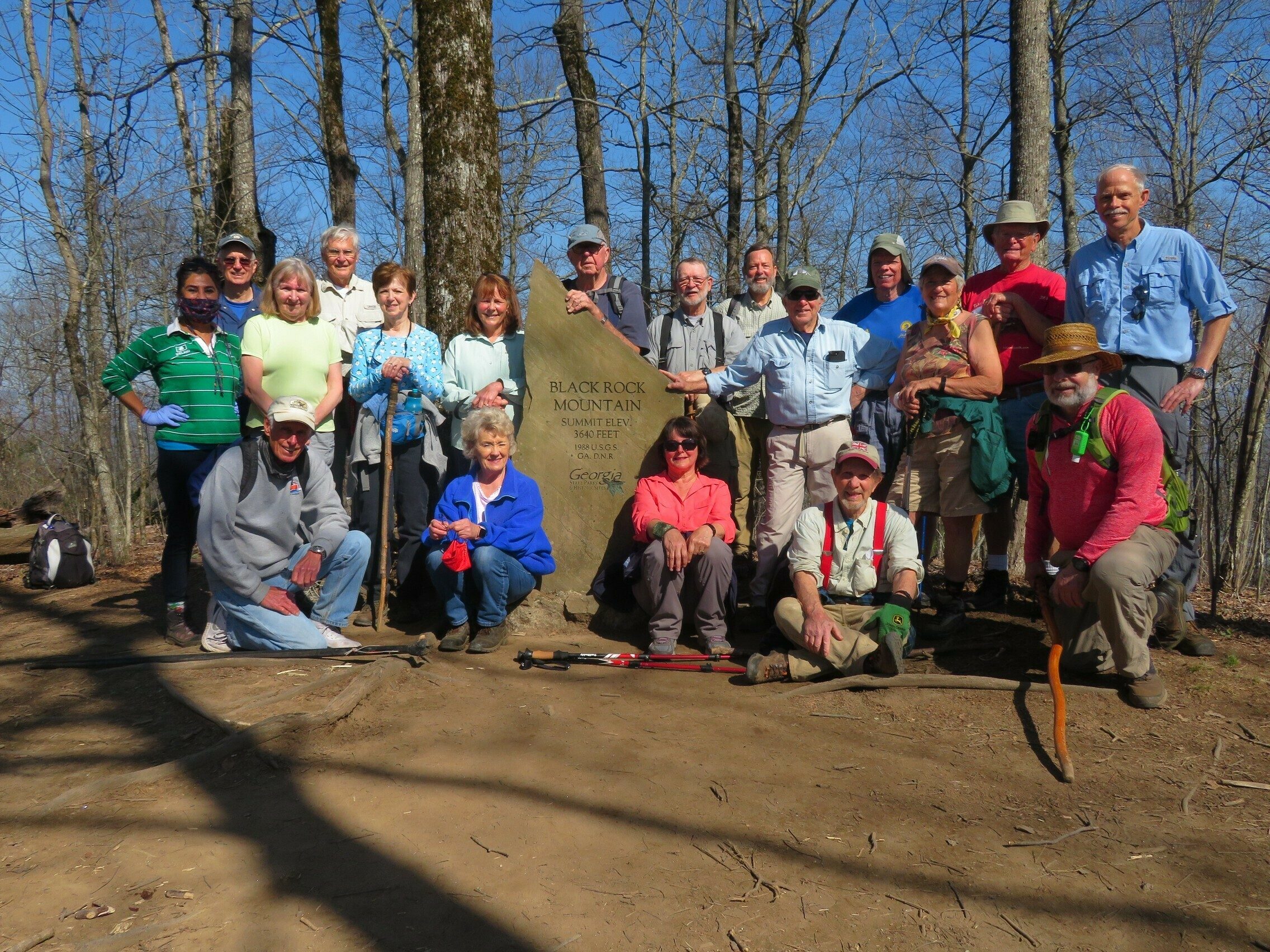 Hikers atop Blackrock Mountain.