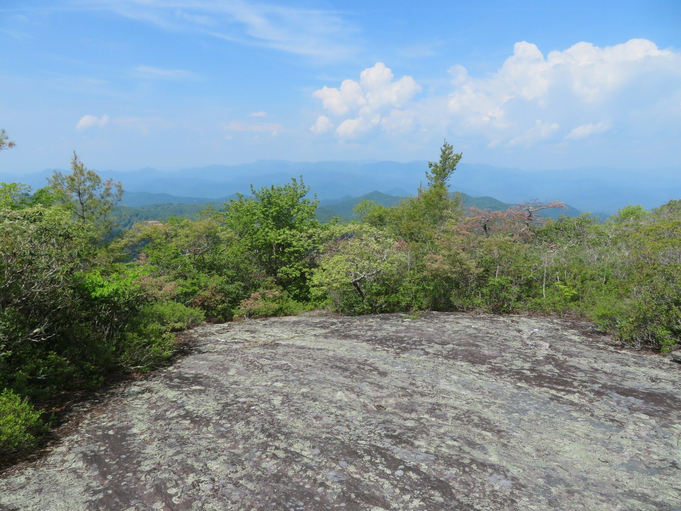 Hazy view to the southwest from Scaly Mountain