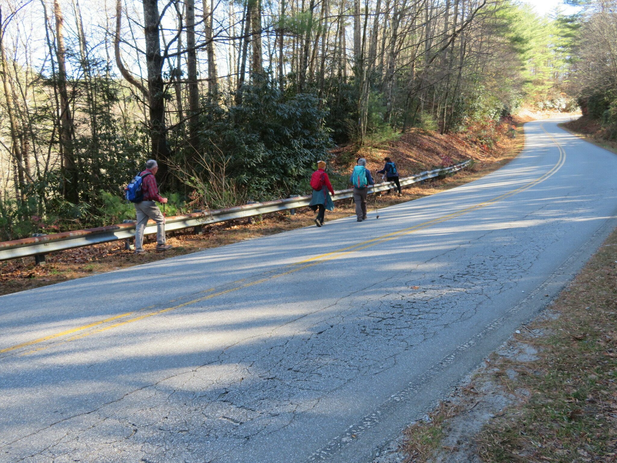 We did have to cross NC Hwy 281 to pick up Whitewater Falls Overlook Trail.