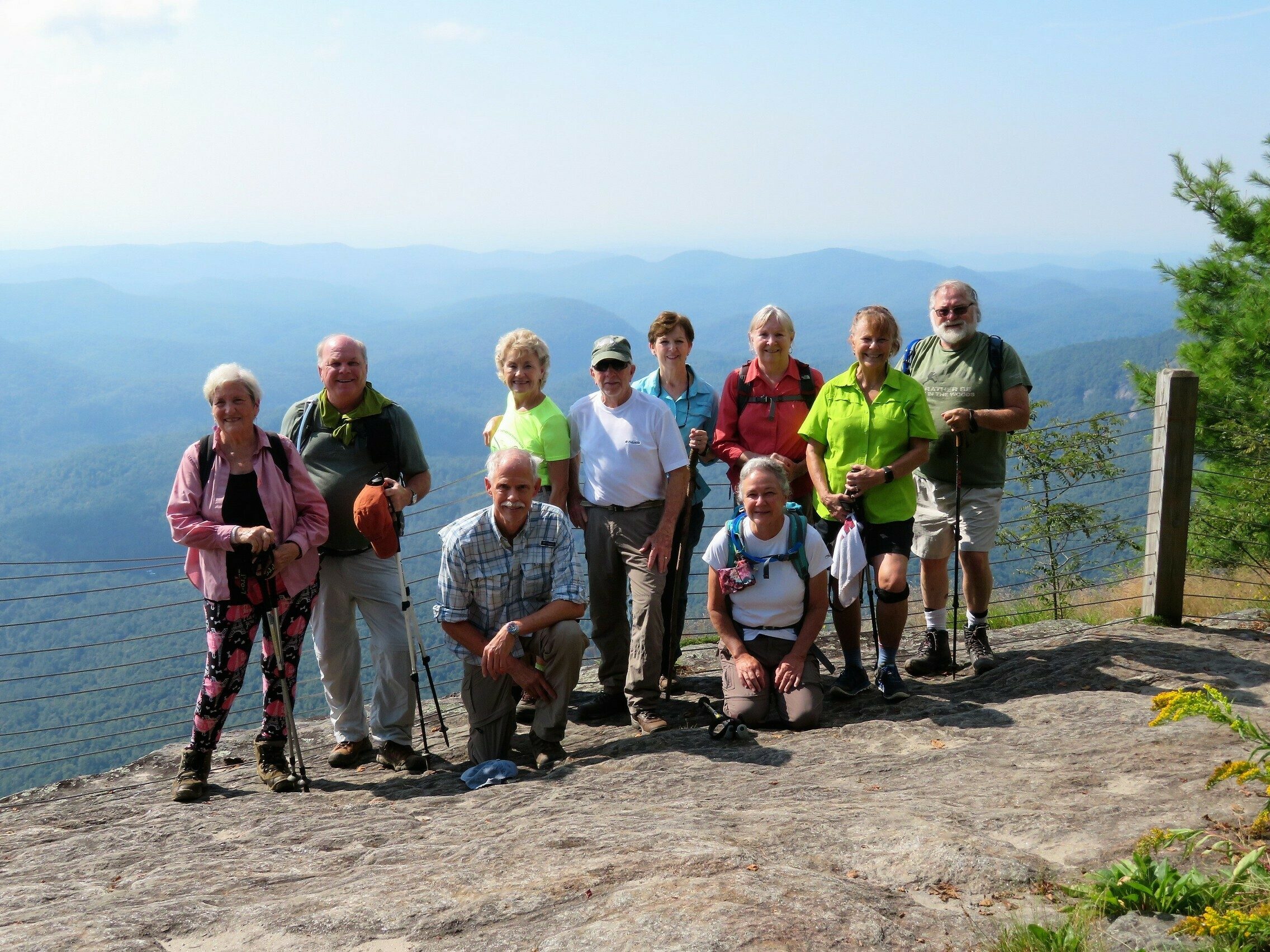 Today's Hikers: (L-R): Jeanne, John, Mike, Beth, Vic, Jenny, Christine, Angela, Renee & Jack