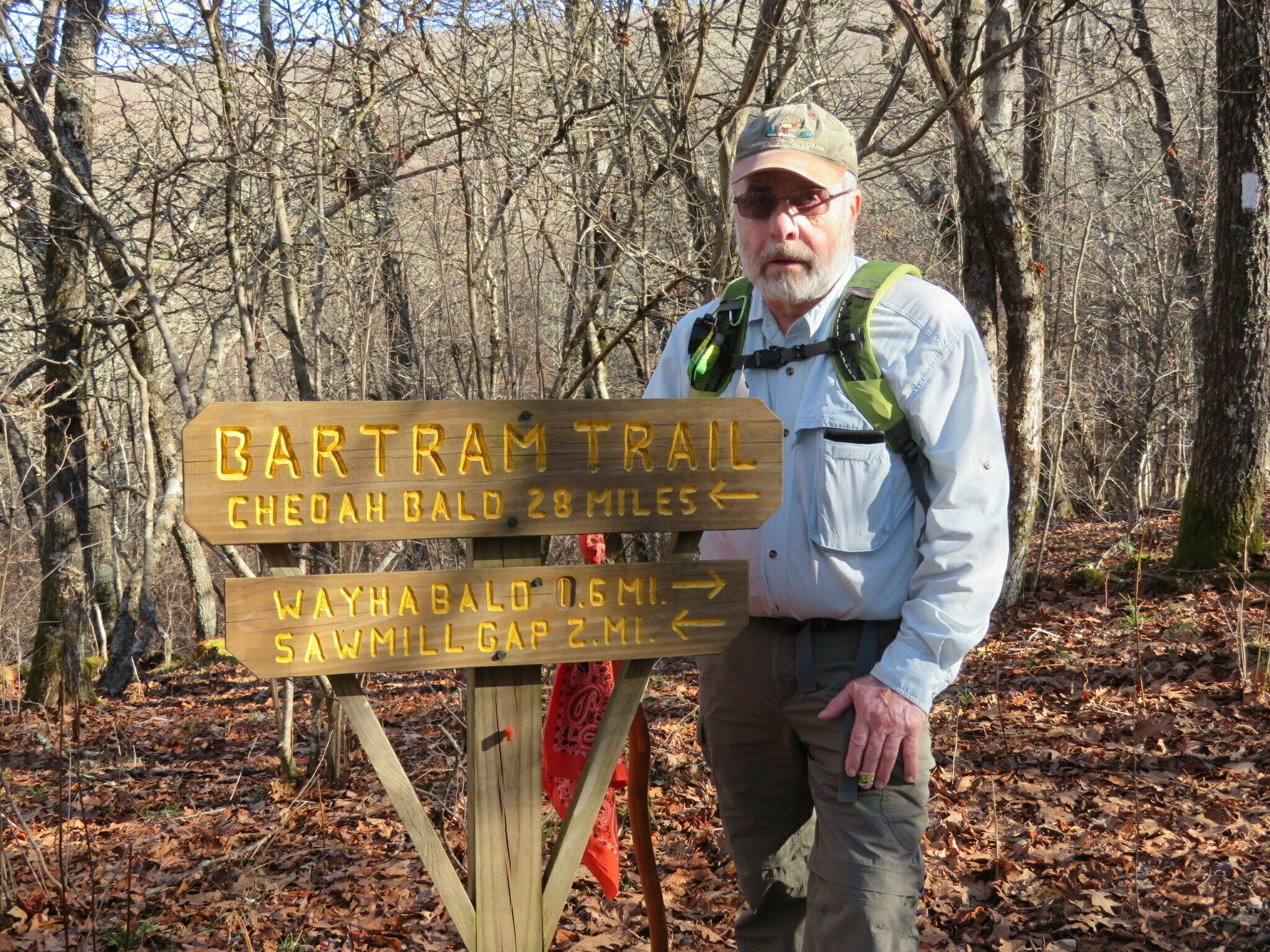 About half way there . . . at the intersection of the Bartram Trail and the AT.