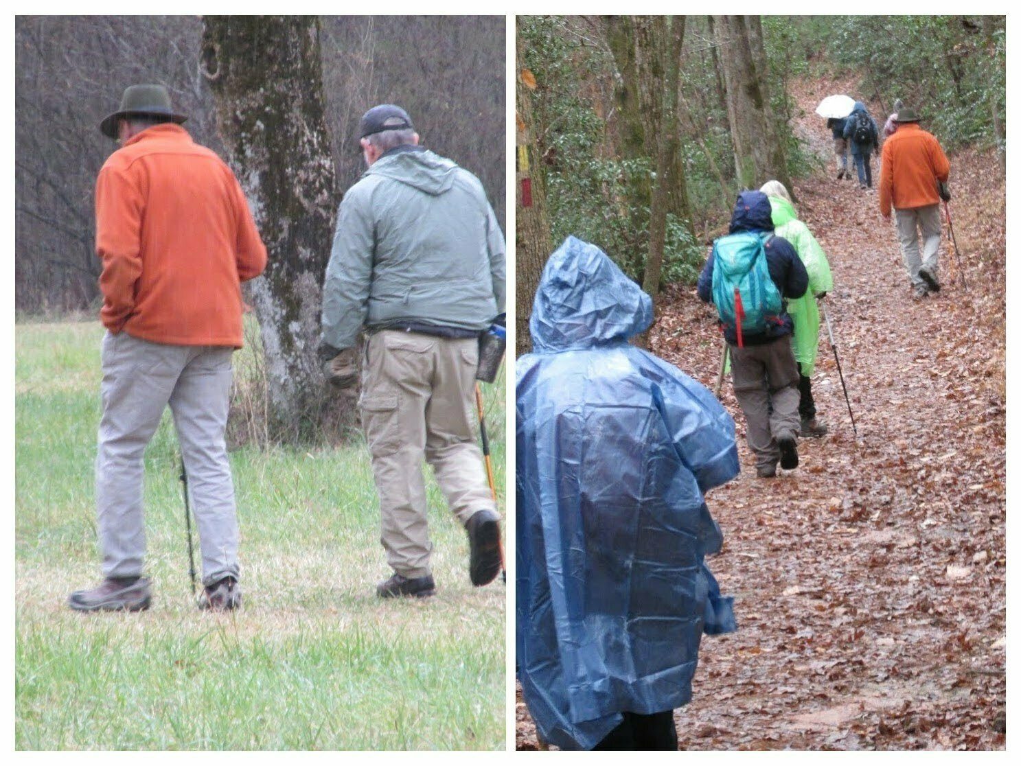 A wet walk back.  Umbrella, . . hum?  It does work!