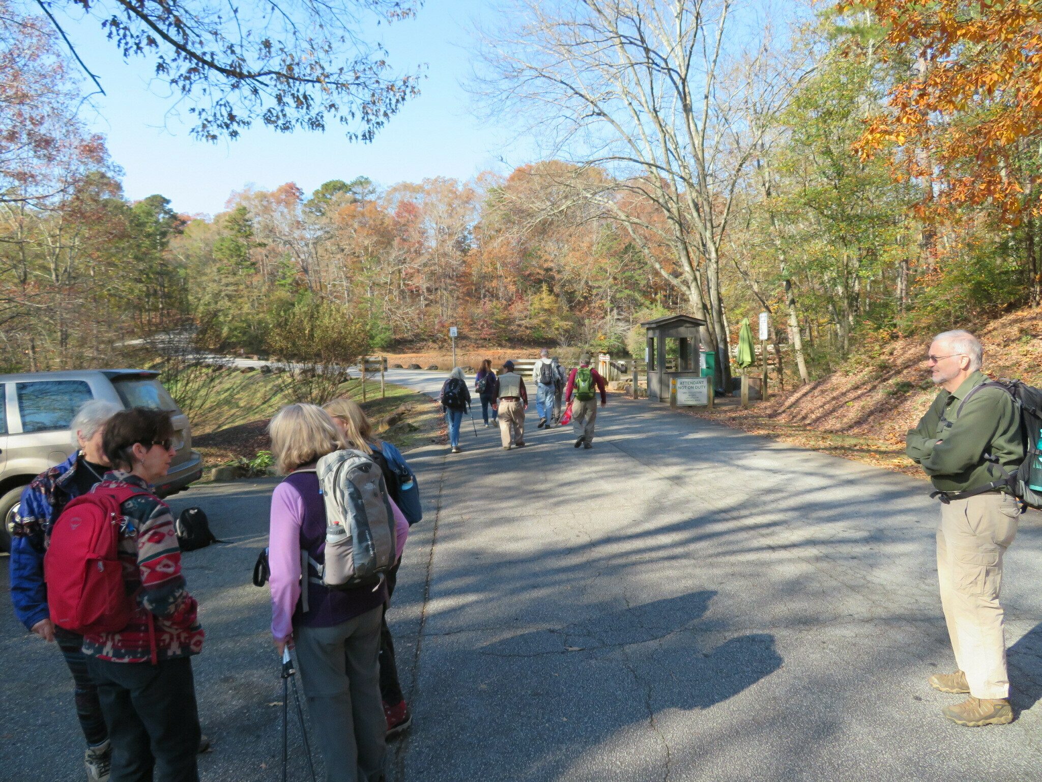 Geez ladies. .  . want to join the hike?  Keep and eye on them Ray!