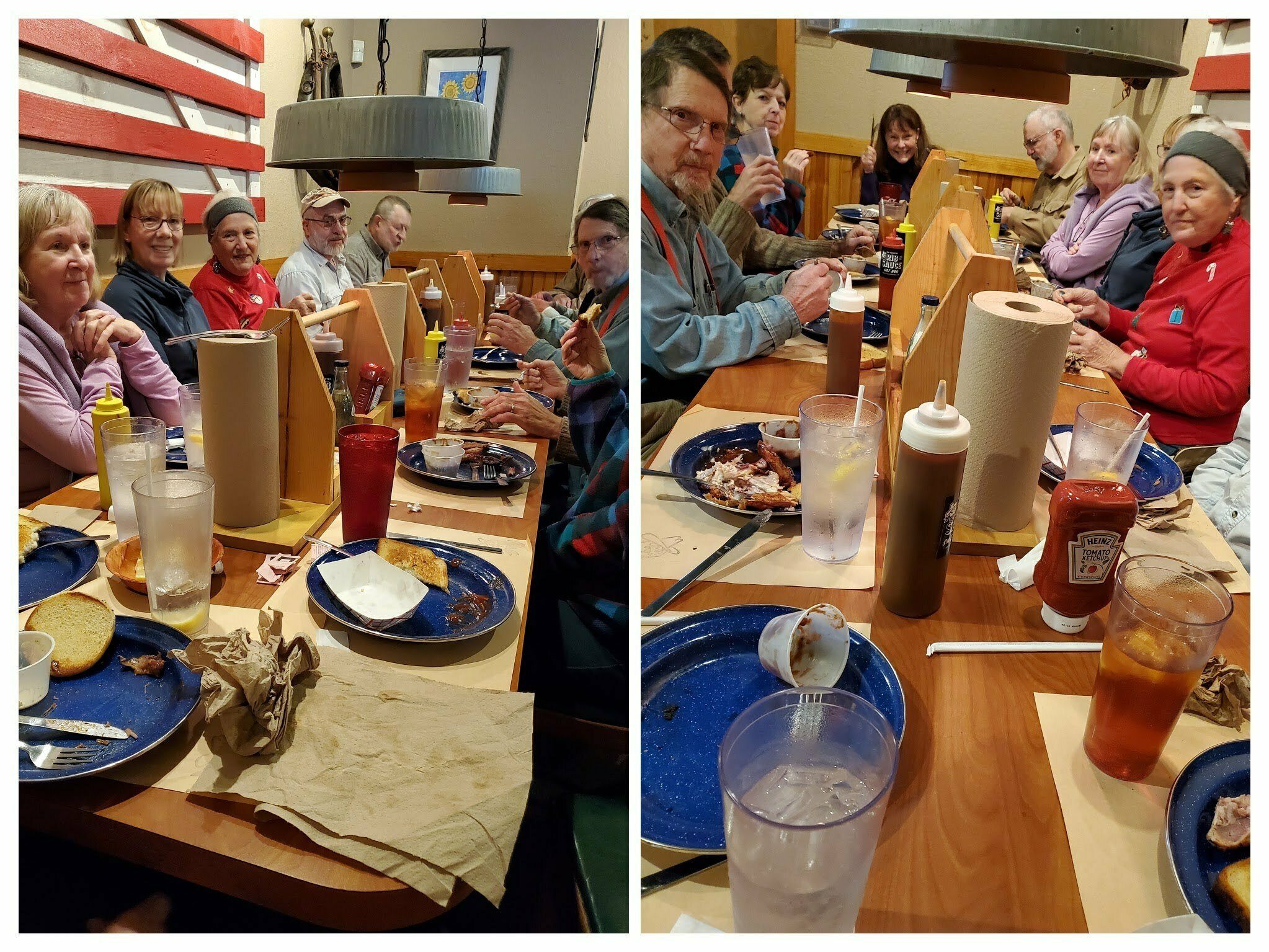Lunch at Rib Country BBQ . . . I thought this was a hiking group?