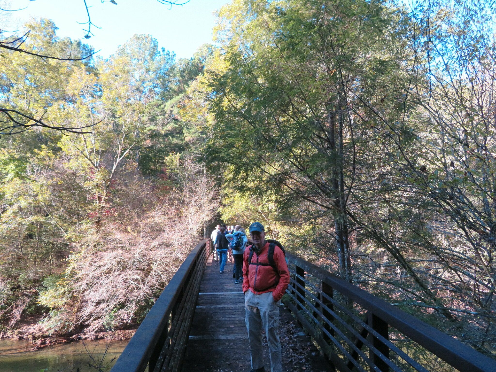 First bridge crossing.  Ray wondering, What's up?"