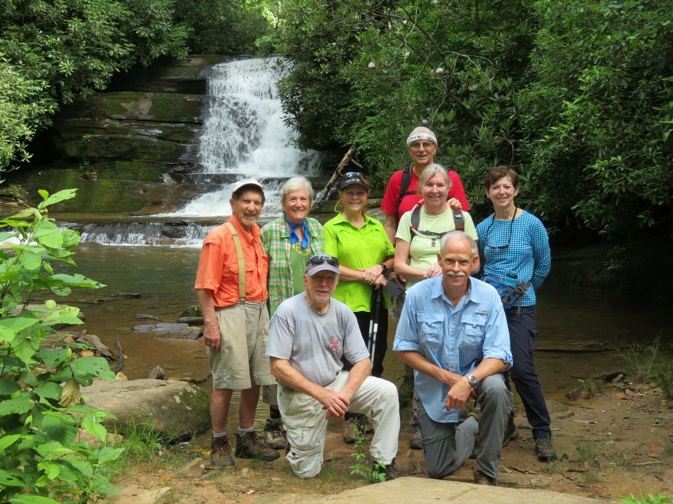 Today's Hikers (L-R): Bruce, Jeanne, Vic, Renee, Ray, Angela, Mike & Jenny