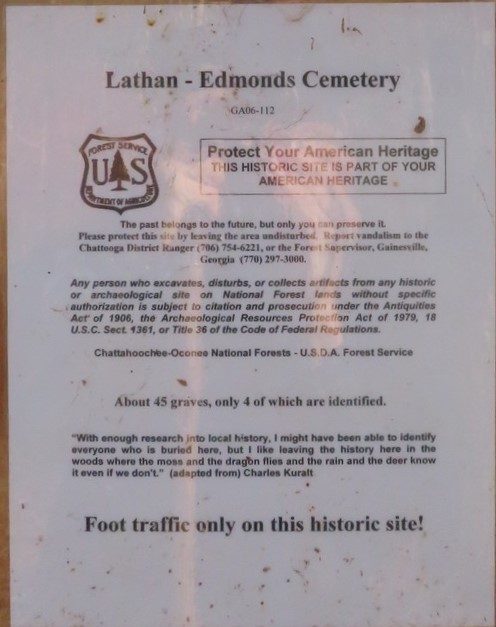 NFS Information posting on Latham Cemetery