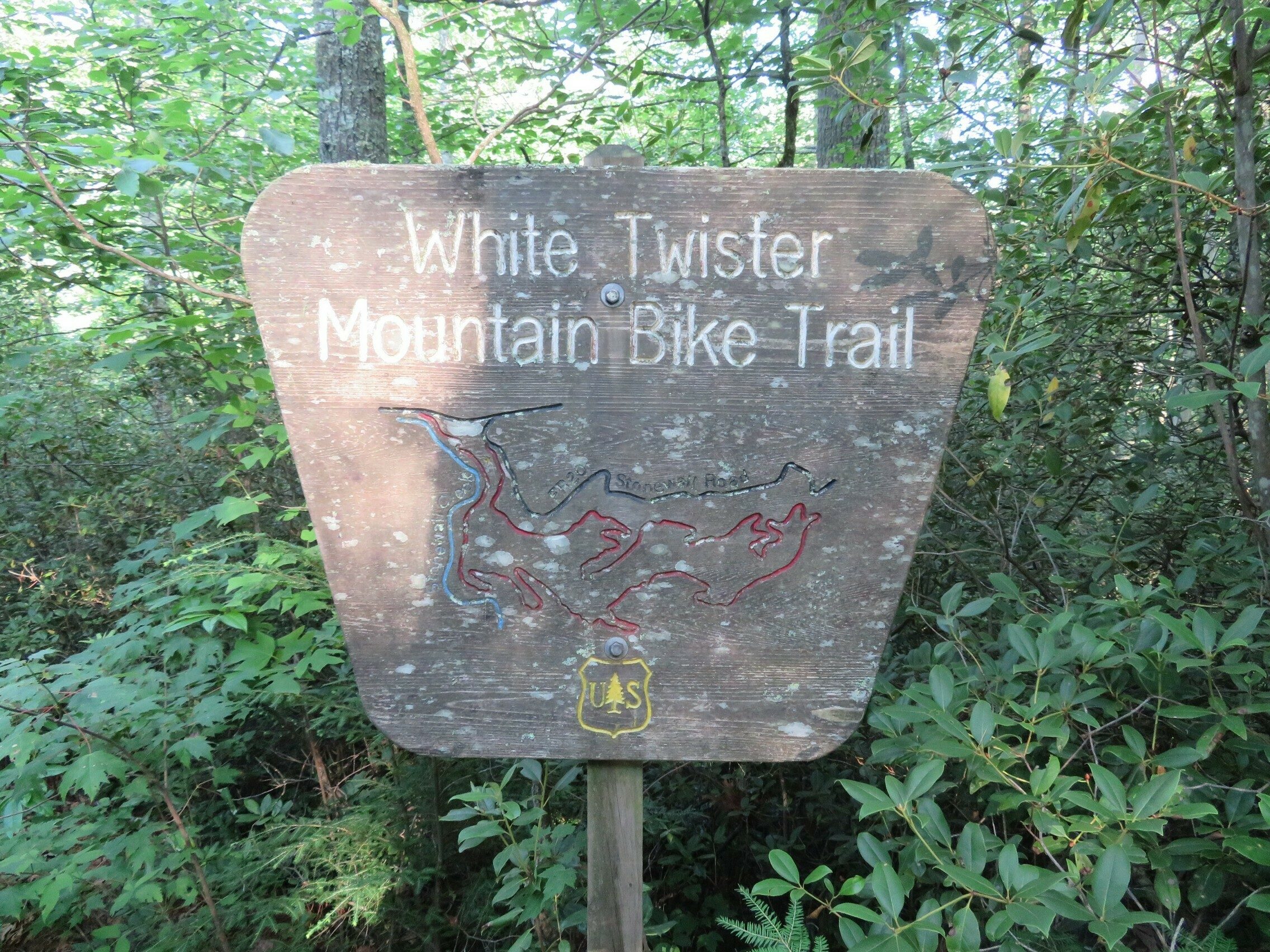 Trail sign at start of hike.