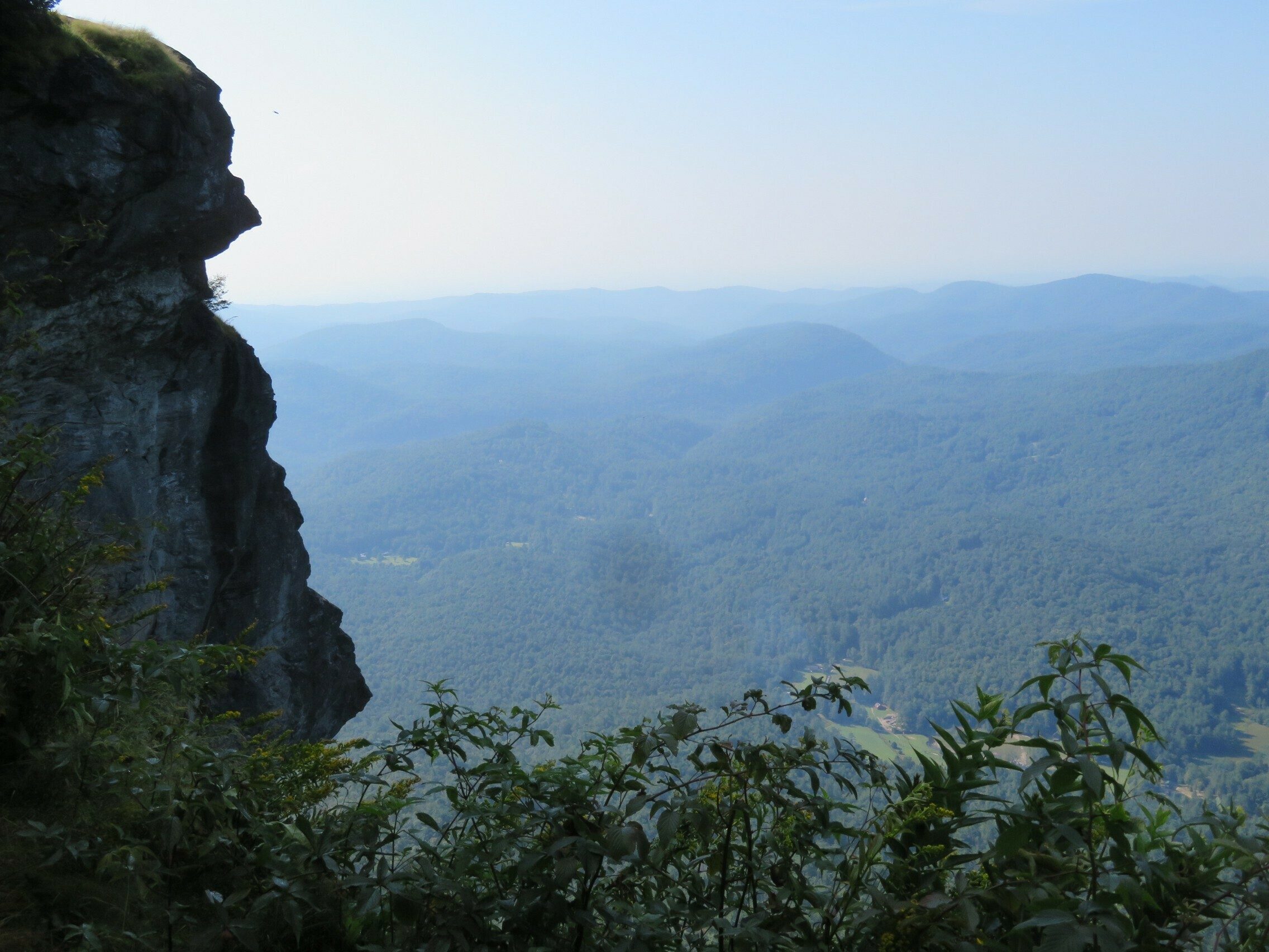 View from a small outcrop at the southwest corner of Whiteside Mtn.