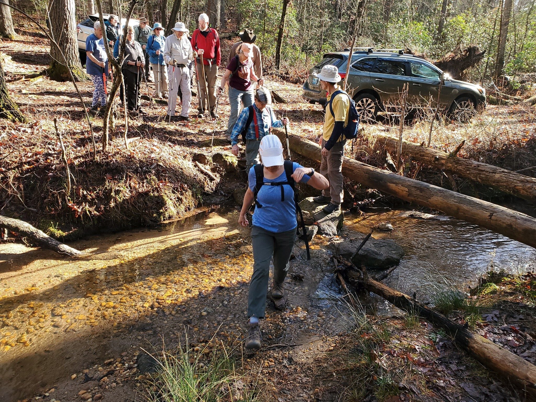 The initial and only water crossing at the start of the hike.