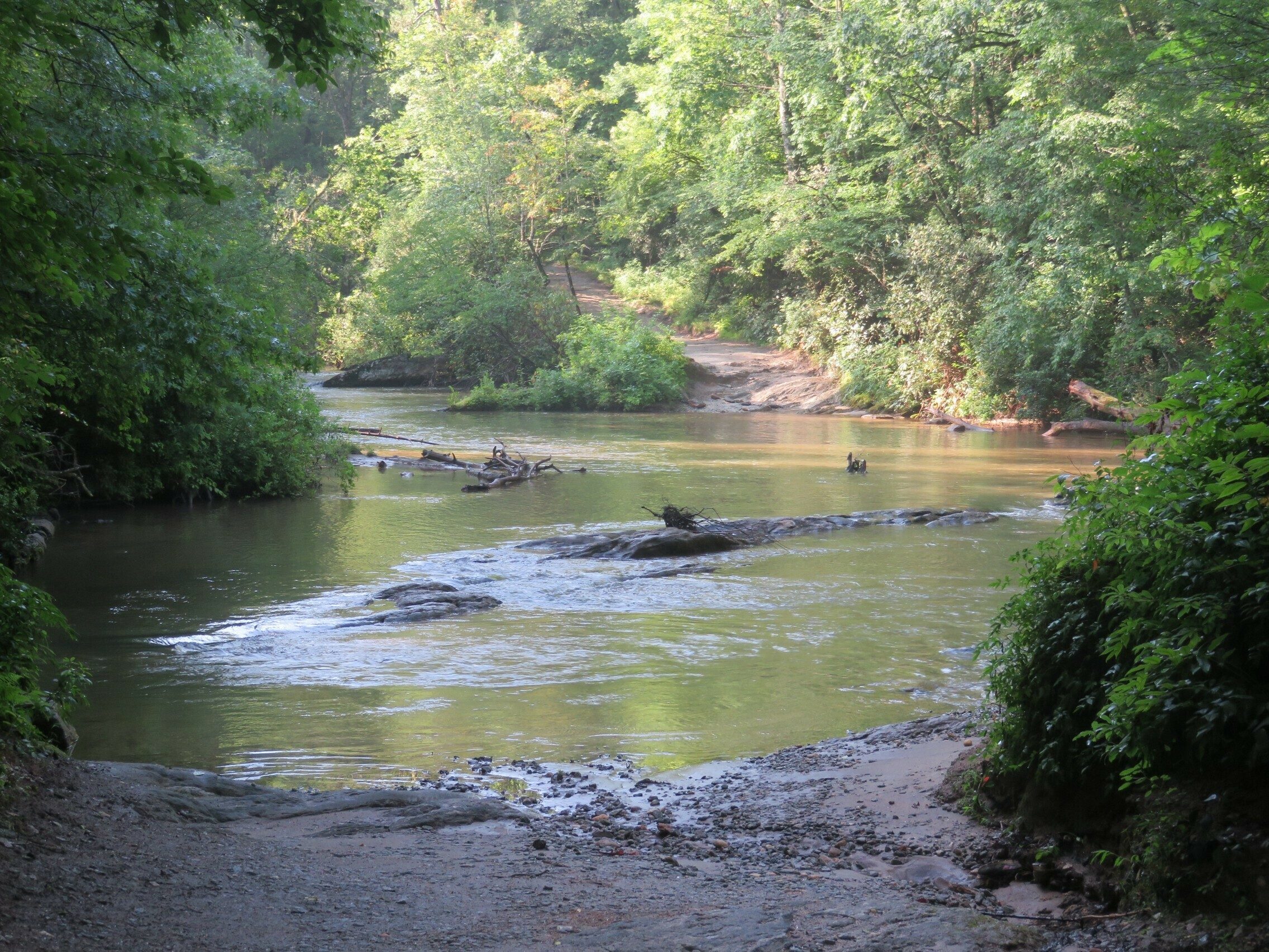 Water crossing at Warwoman Creek & trailhead we did not have to make!!