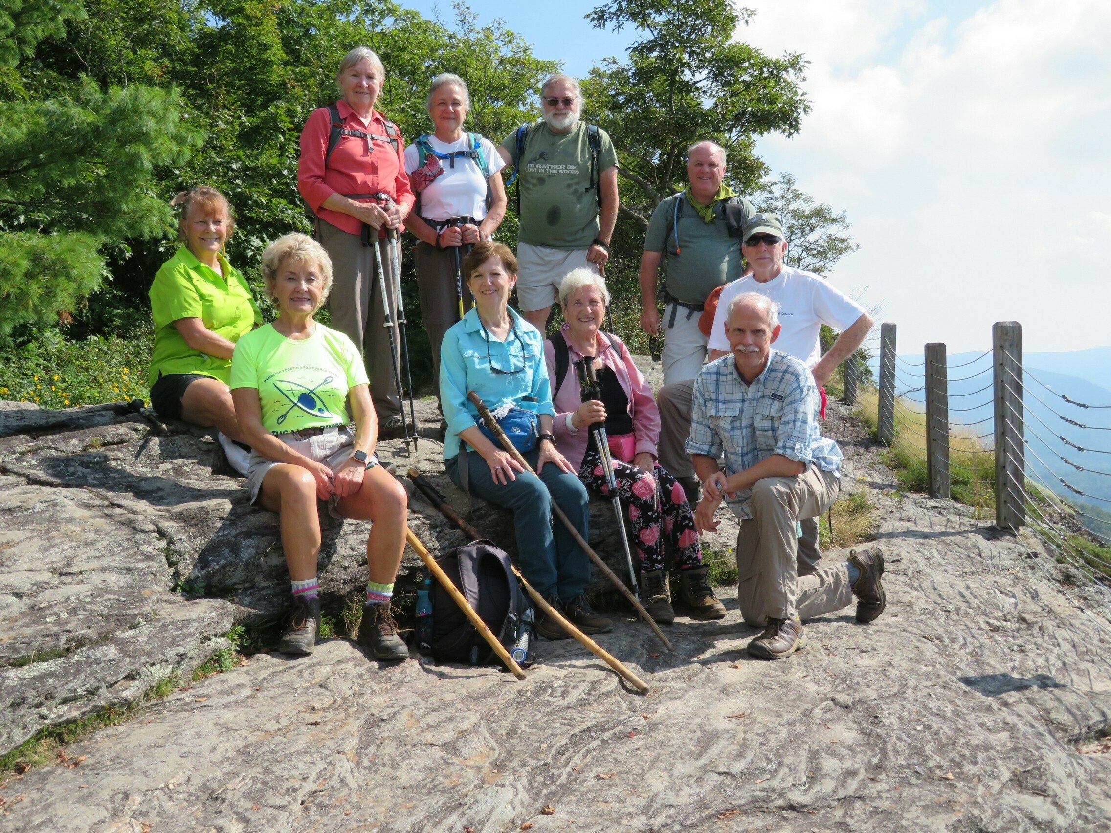 Today's hikers looking toward the northeast.