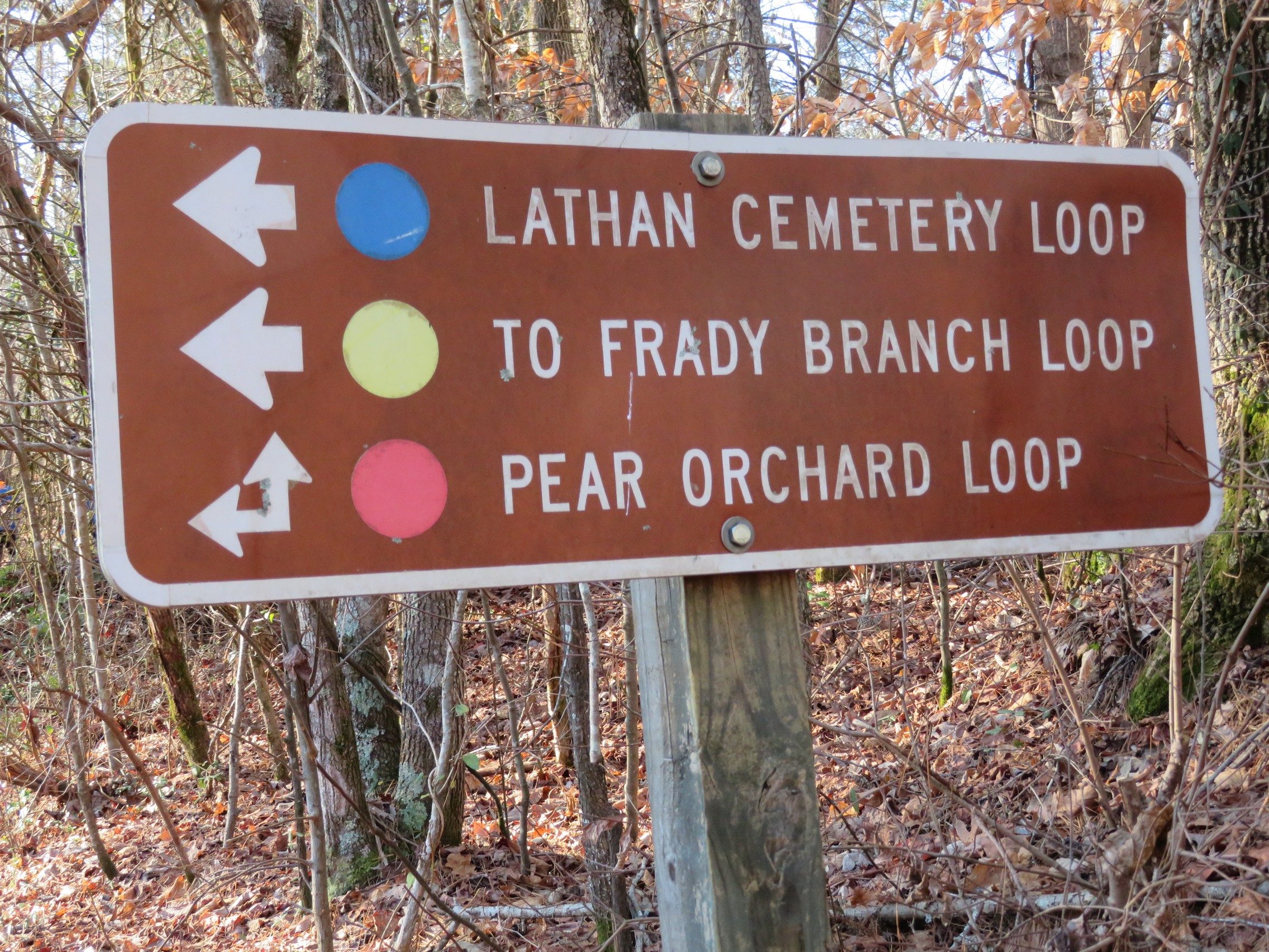 Typical trail signs