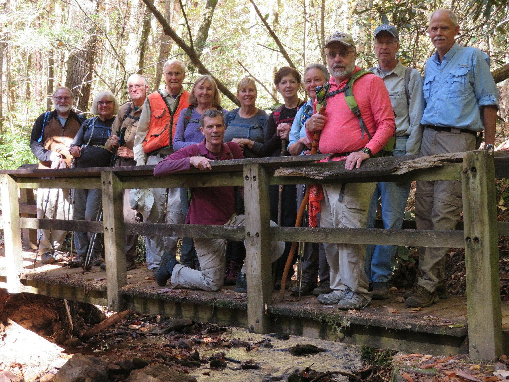 Today's Hikers (L-R): Jack, Stephanie, Ray, Dick, Angela, Gerald, Lynn, Jenny, Christine, Gary, Edwin & Mike