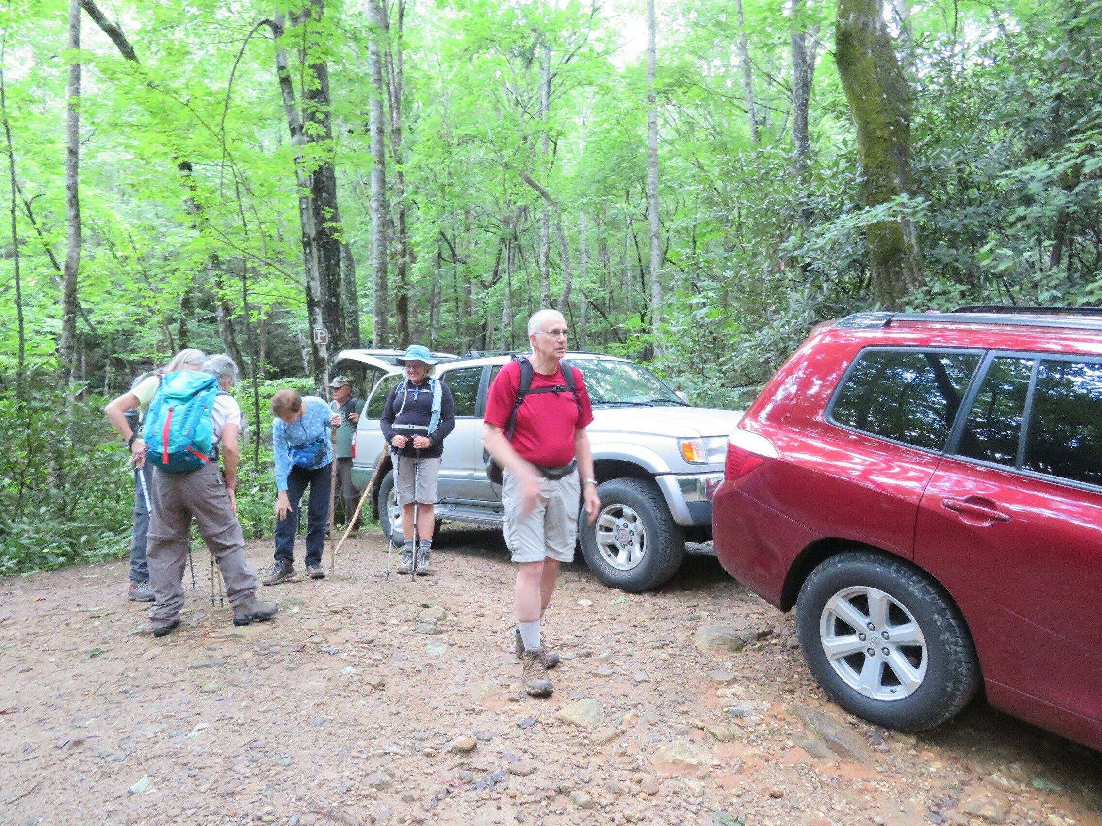 Getting organized at the trailhead . . . sort of?