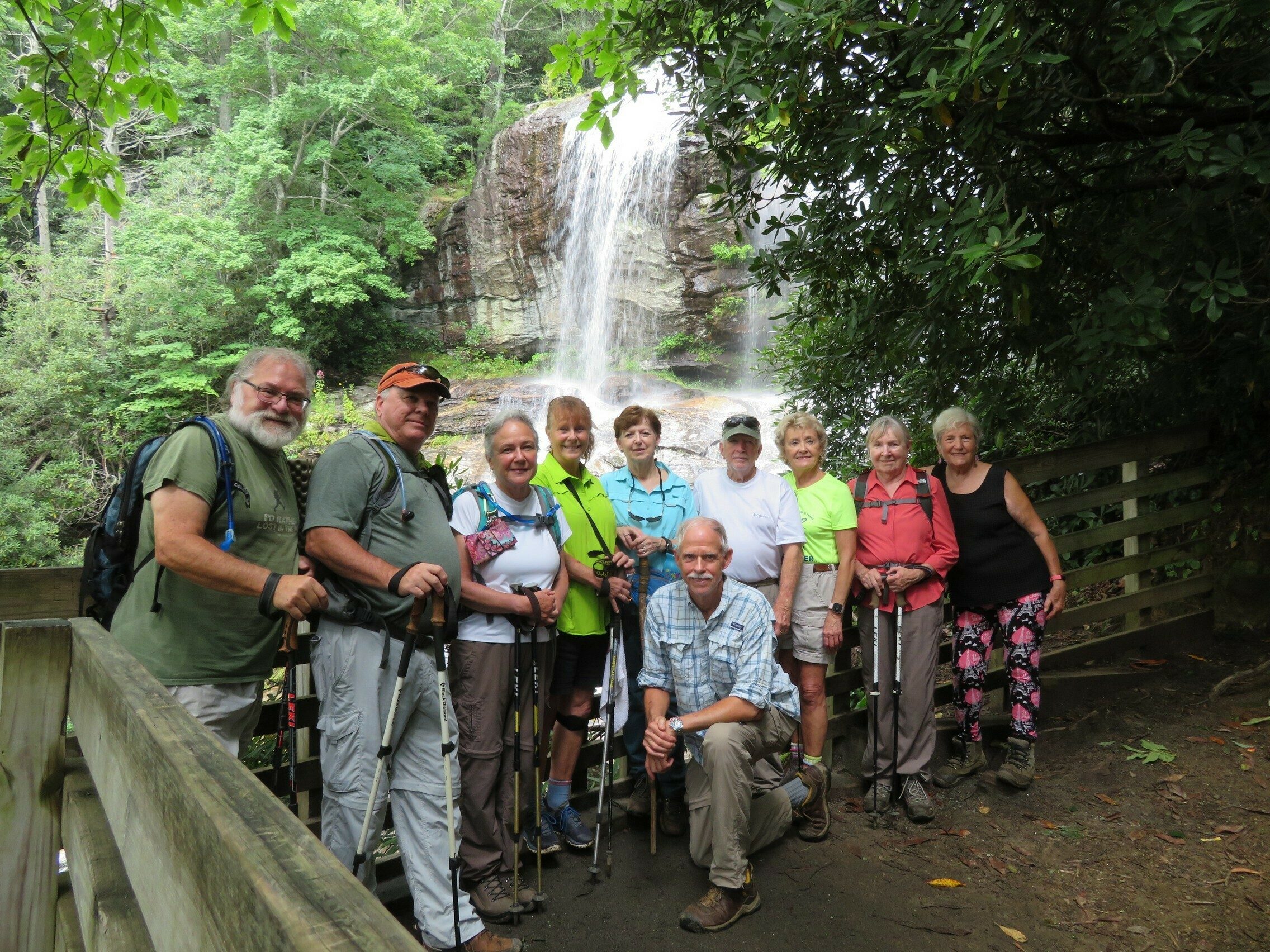 Our hikers today (L-R): Jack, John, Christine, Renee, Jenny, Mike, Vic, Beth, Angela and Jeanne.