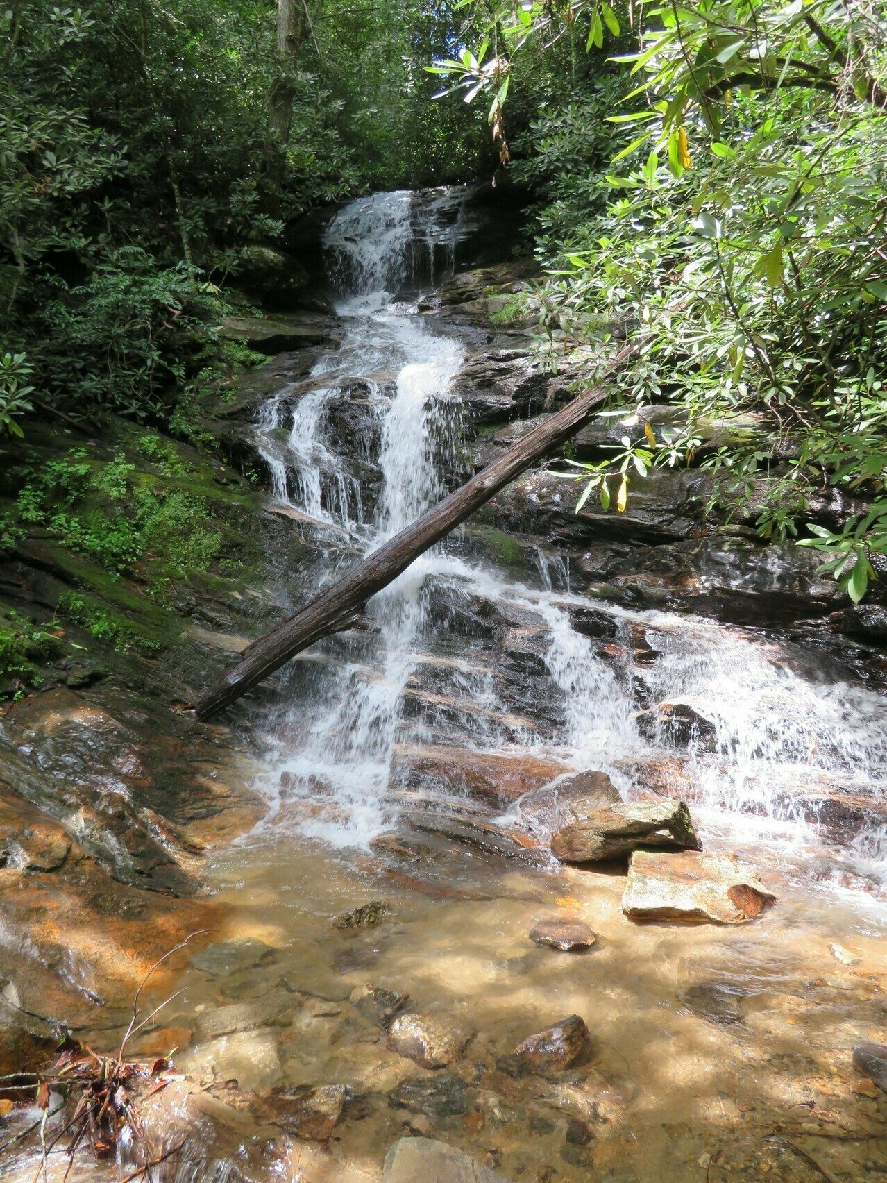 Becky Branch Falls - No bridge there now, but it can be crossed with care.