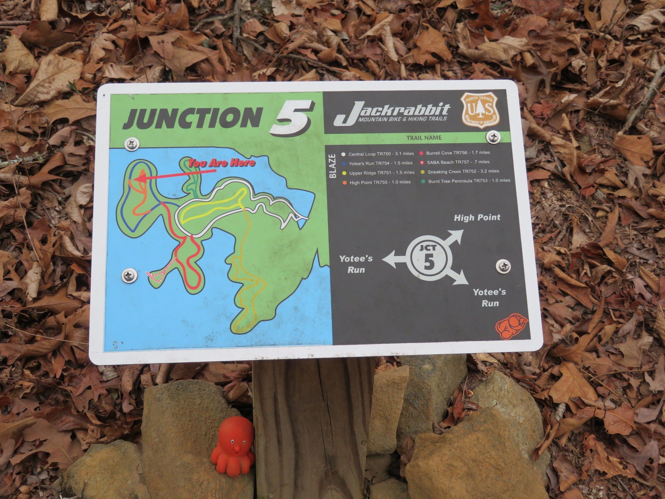 Great kiosks at the several trail intersections . . and an occasional gremlin!