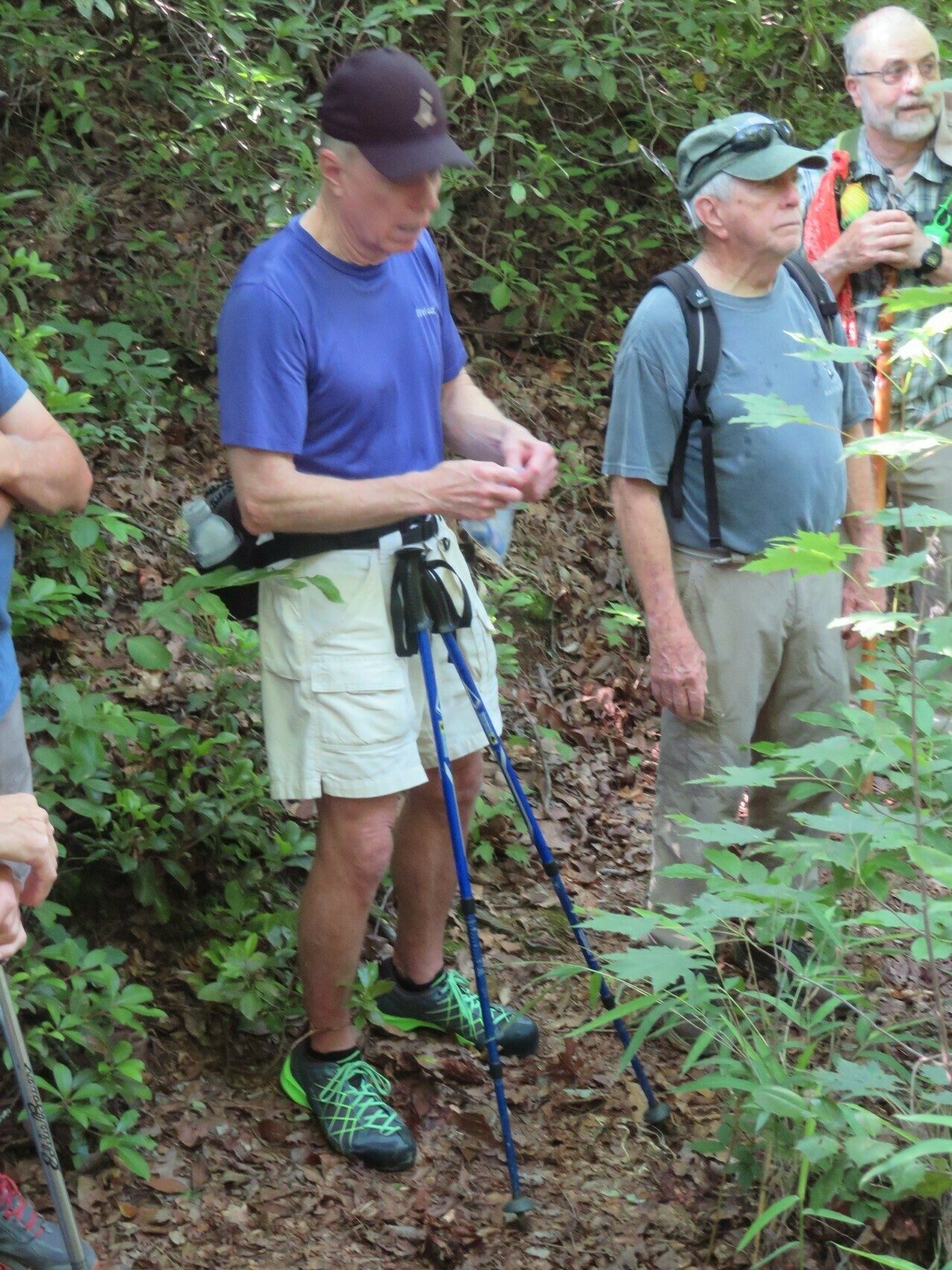 Most stylist hiker of the day.  Shirt and poles match and those shoes.  Come on ladies.  Are you going to let Stephen take that title?