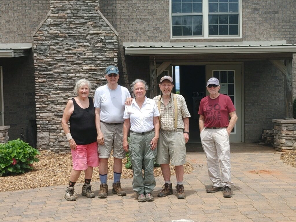 Hikers on July 15th (L-R): Jeanne, Ray, Christine, Bruce & Vic