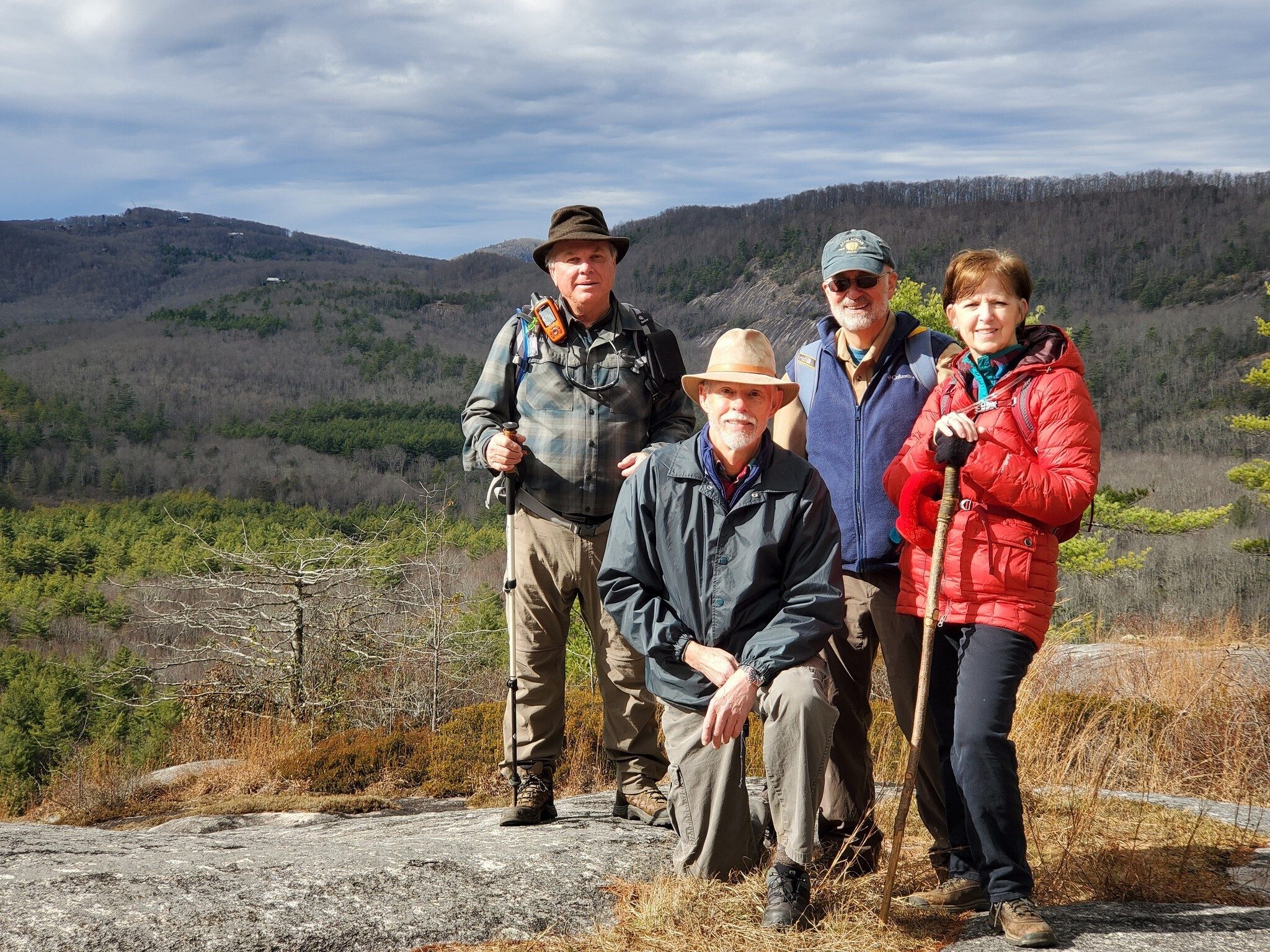 Today's hikers (L-R): John, Mike, Ray & Jenny