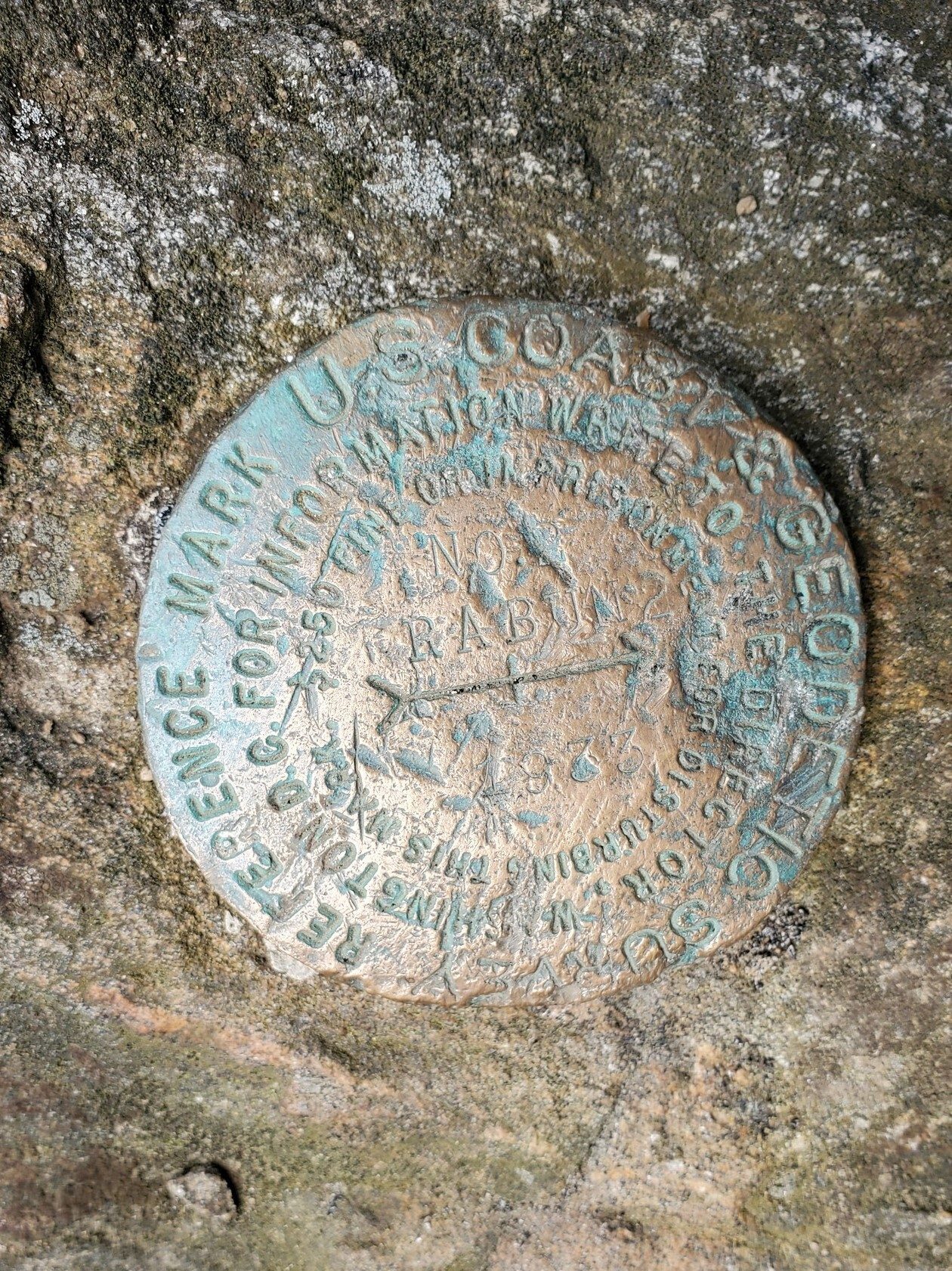 One of the 1933 Coast & Geodetic Survey markers.