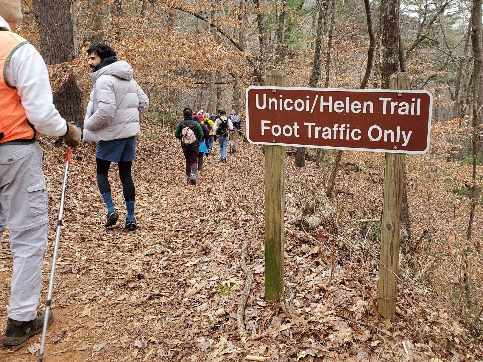 A dry trail in good condition.