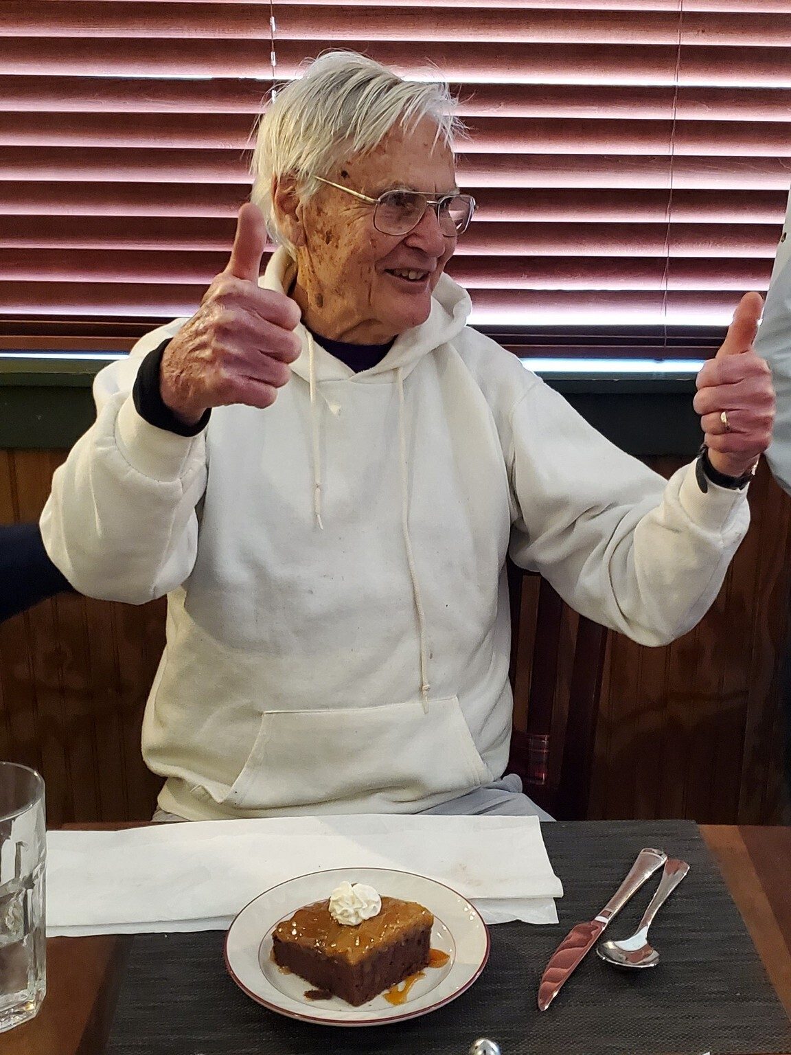 You can't be more positive about life that Dick Metzgar on his 87th birthday!