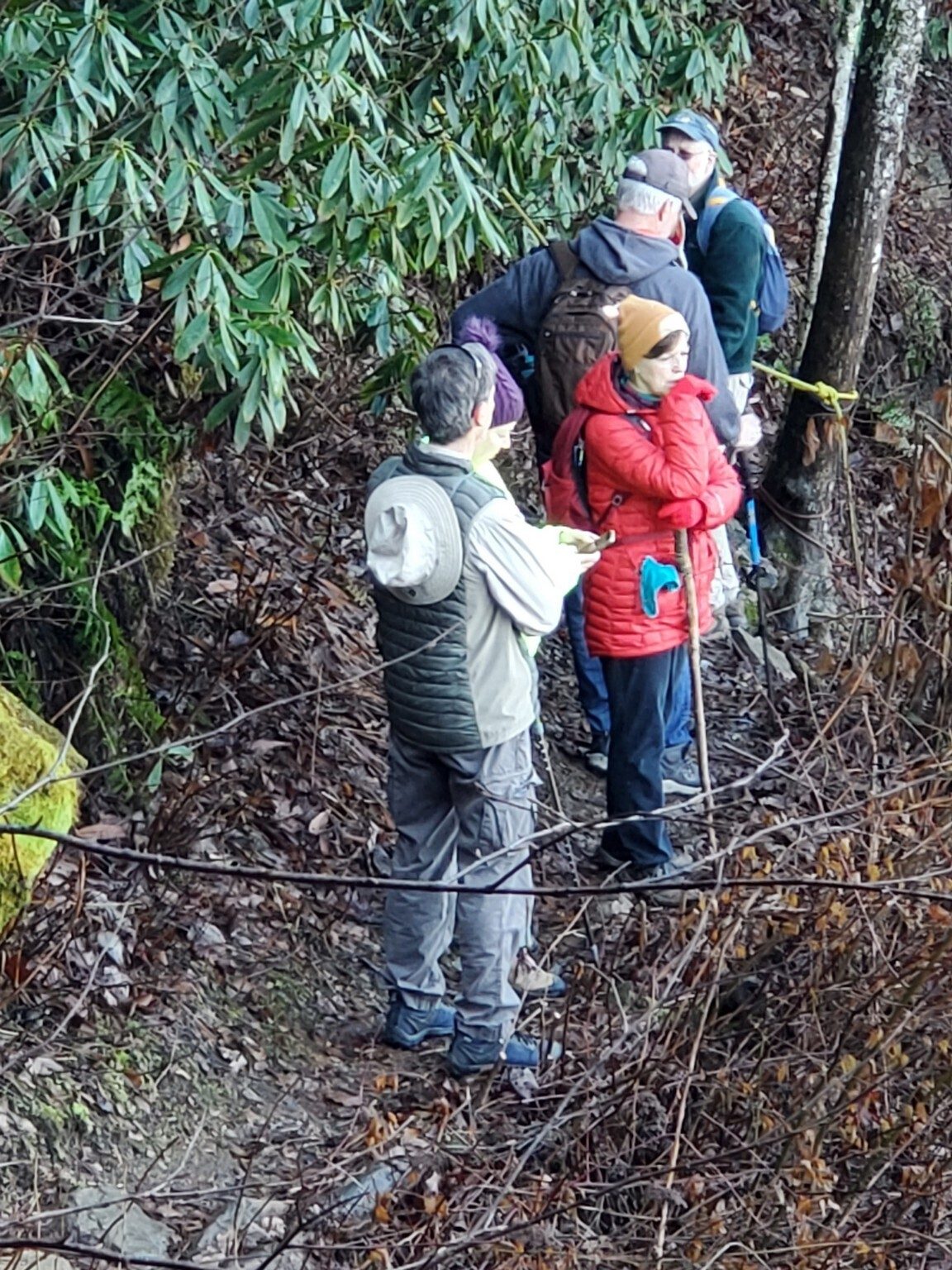 Waiting near the washout.