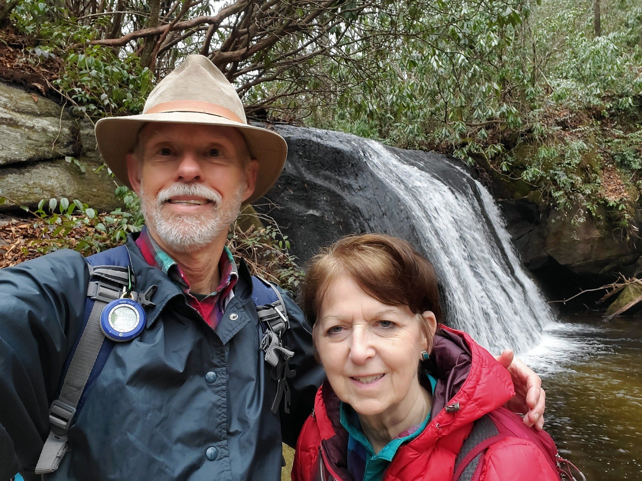 We met this handsome couple at Frolictown Falls.