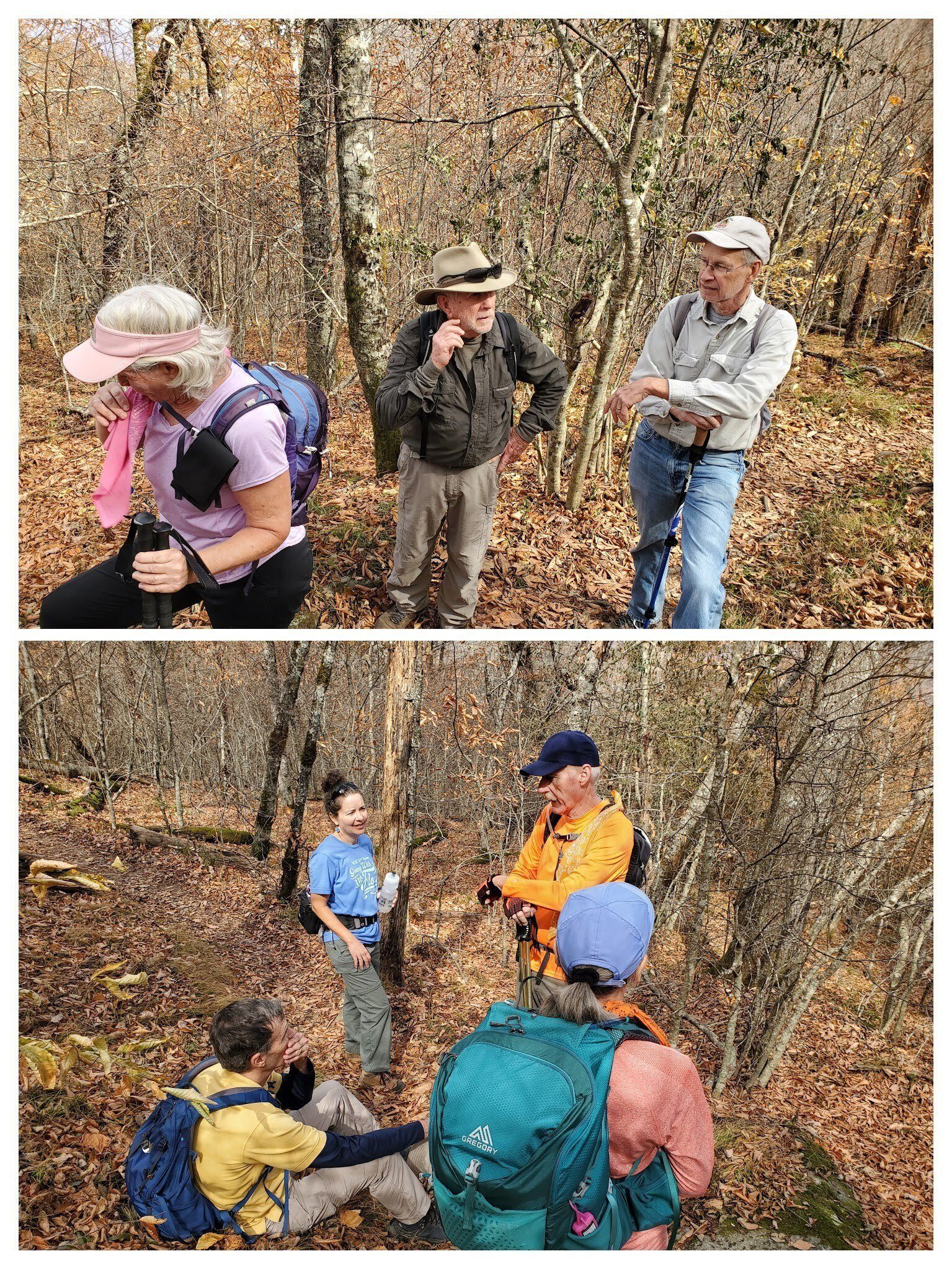 A brief stop along the AT on the return hike.
