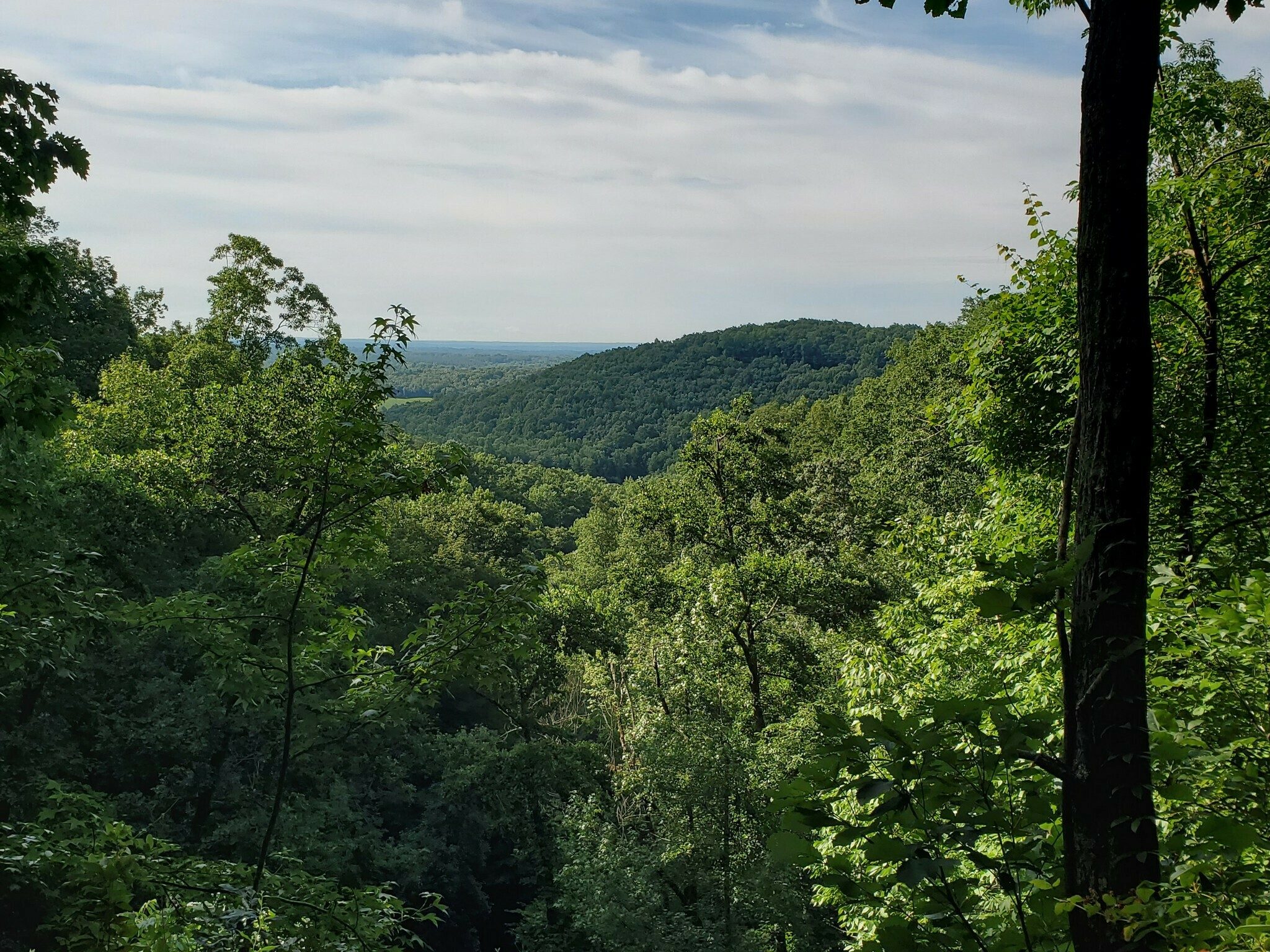 A nice view of the foothills to the east of the falls.