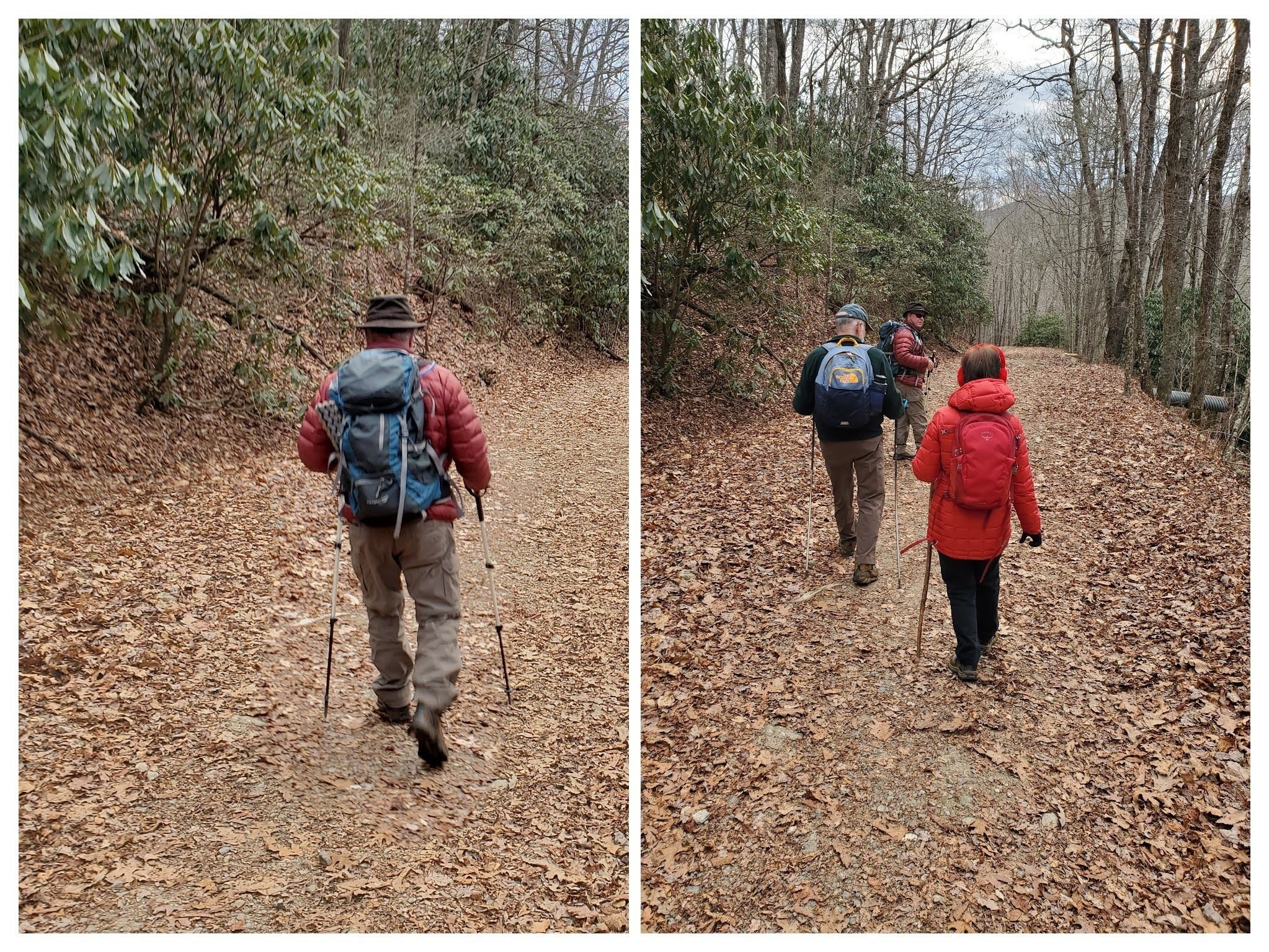 Headed down the trail.