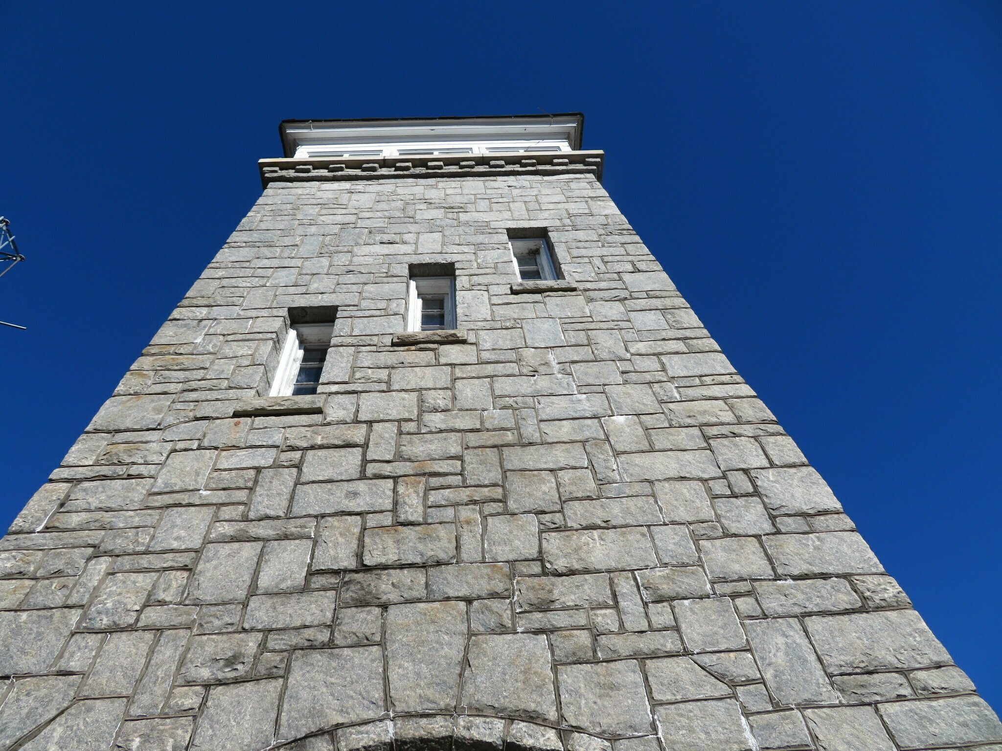 An up-view of the Chenocetah Fire Tower.