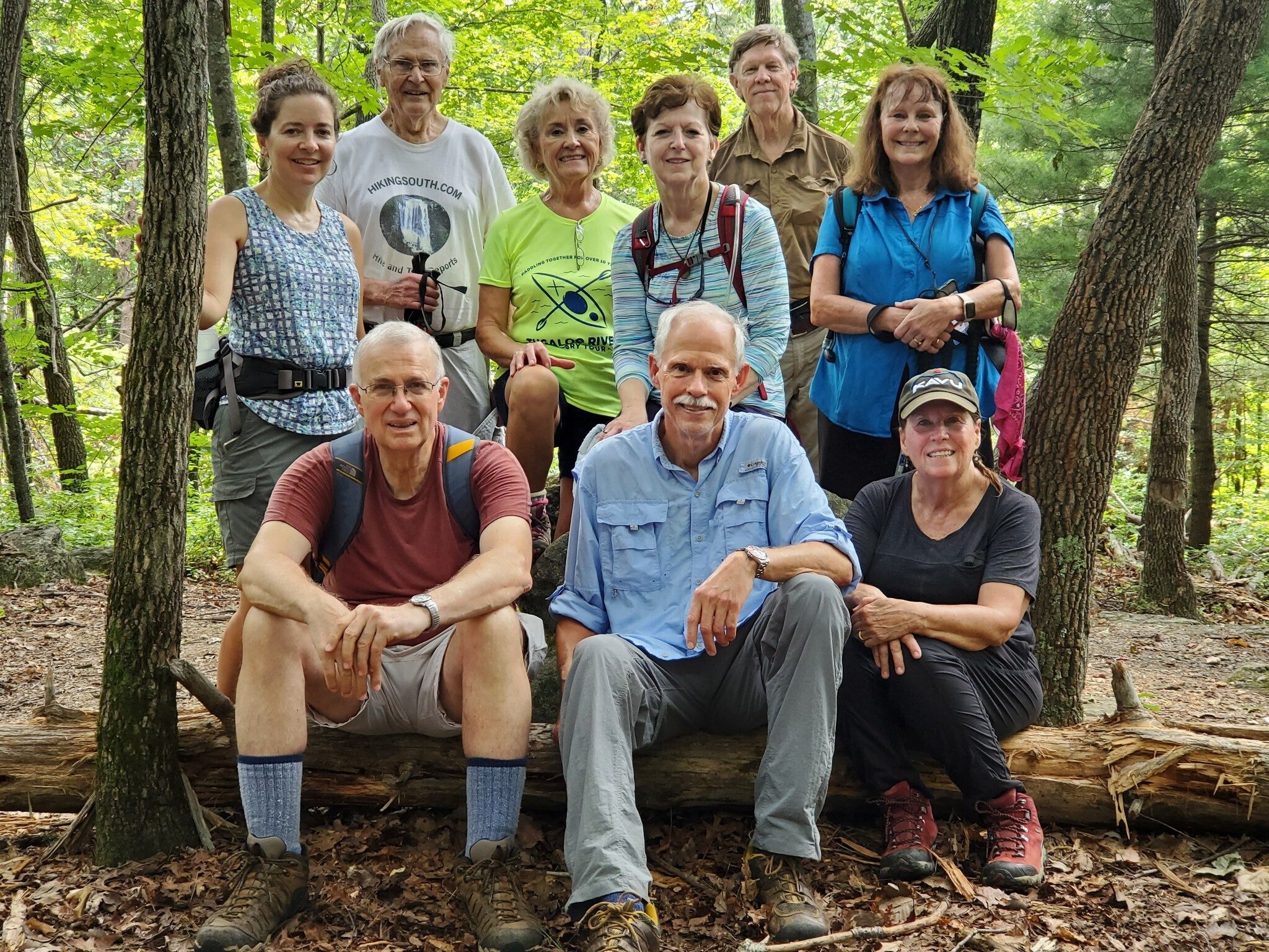 Today's Hikers (L-R) Back: Heather, Dick, Beth, Jenny, Bob & Renee; Front: Ray, Mike & Lynn