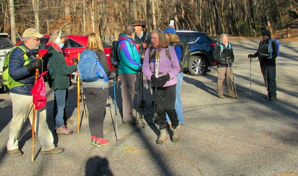 As Jack Jacobi  would say, "Are we talking or walking?"  Typical start to our hikes.
