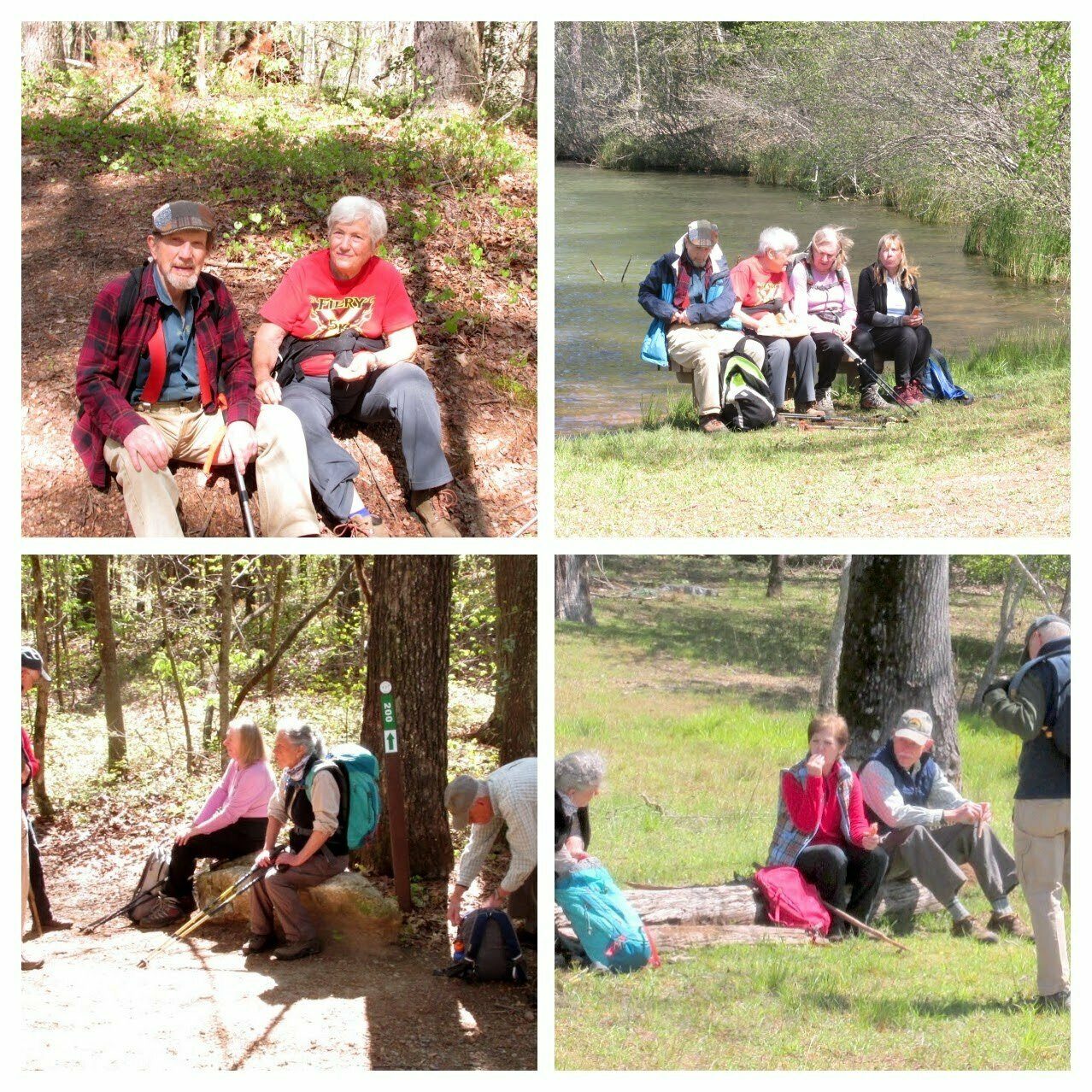 Break times along the trail.