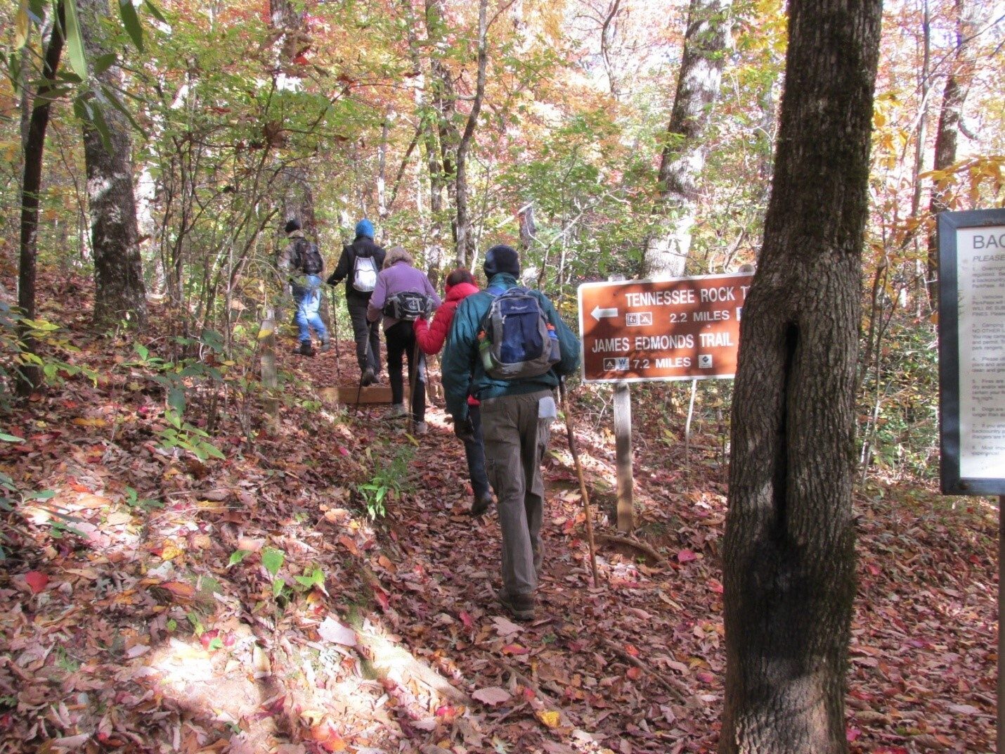 Headed up on the Tennessee Rock Trail.