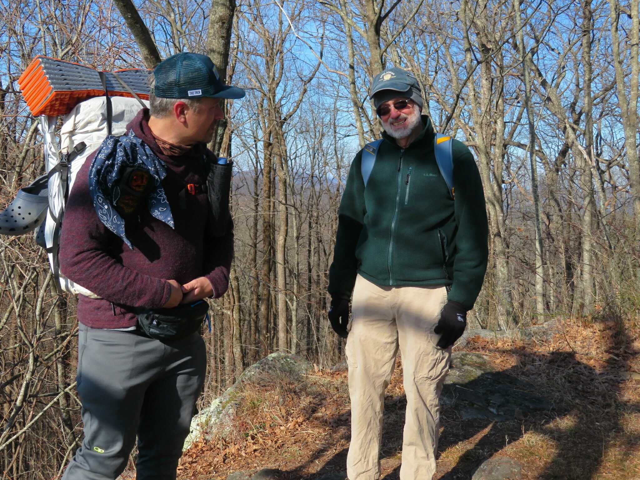 Ray talking to one of the AT thru-hikers.