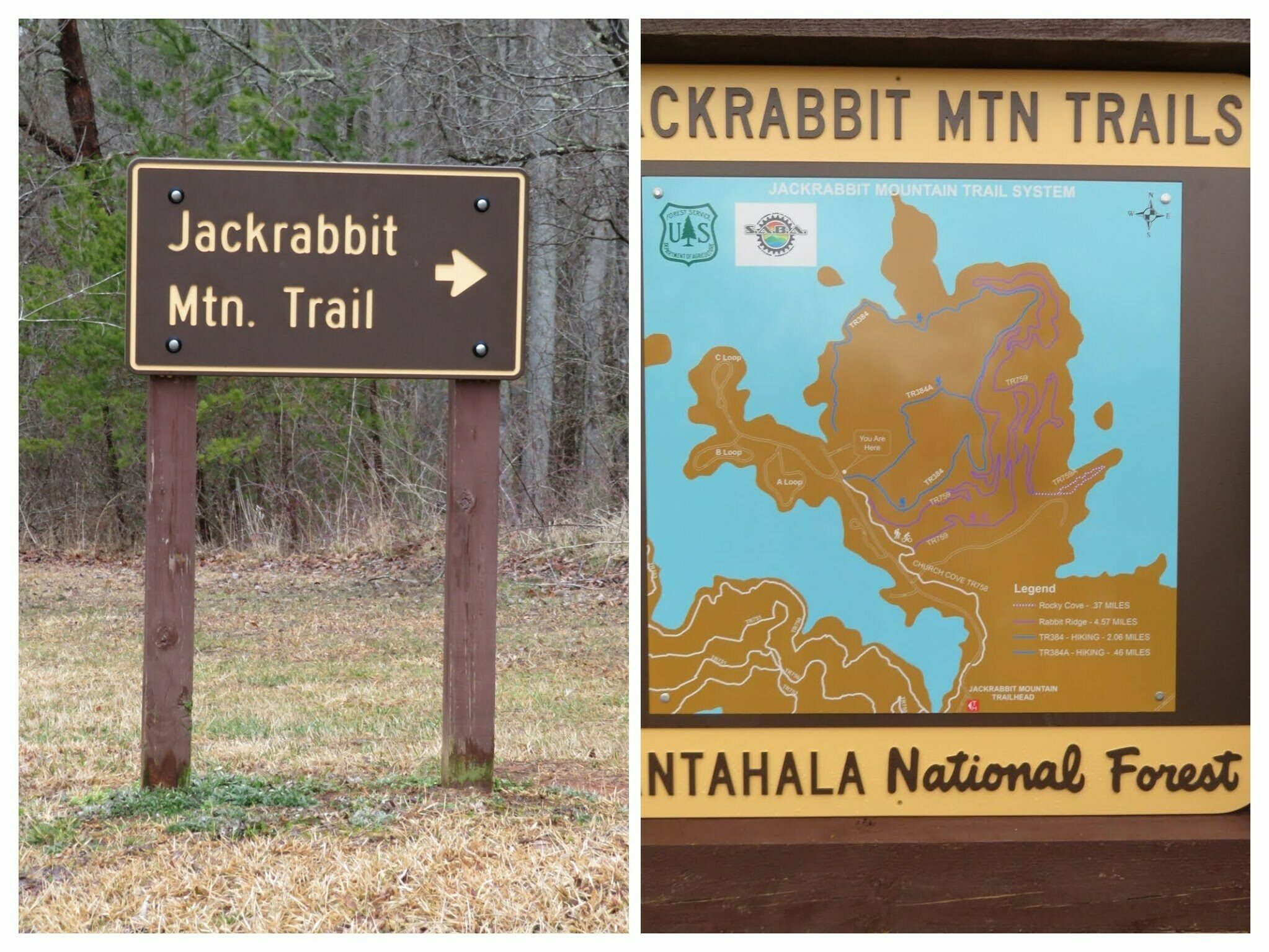 Nice signs and map at the hiking trailhead, but few beyond there.