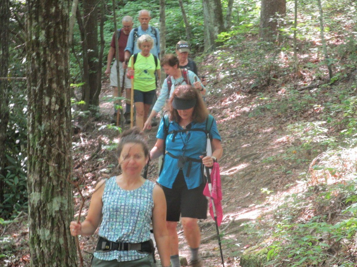 Dick took this pic of our hikers when he met us approaching the side trail to Big Rock.