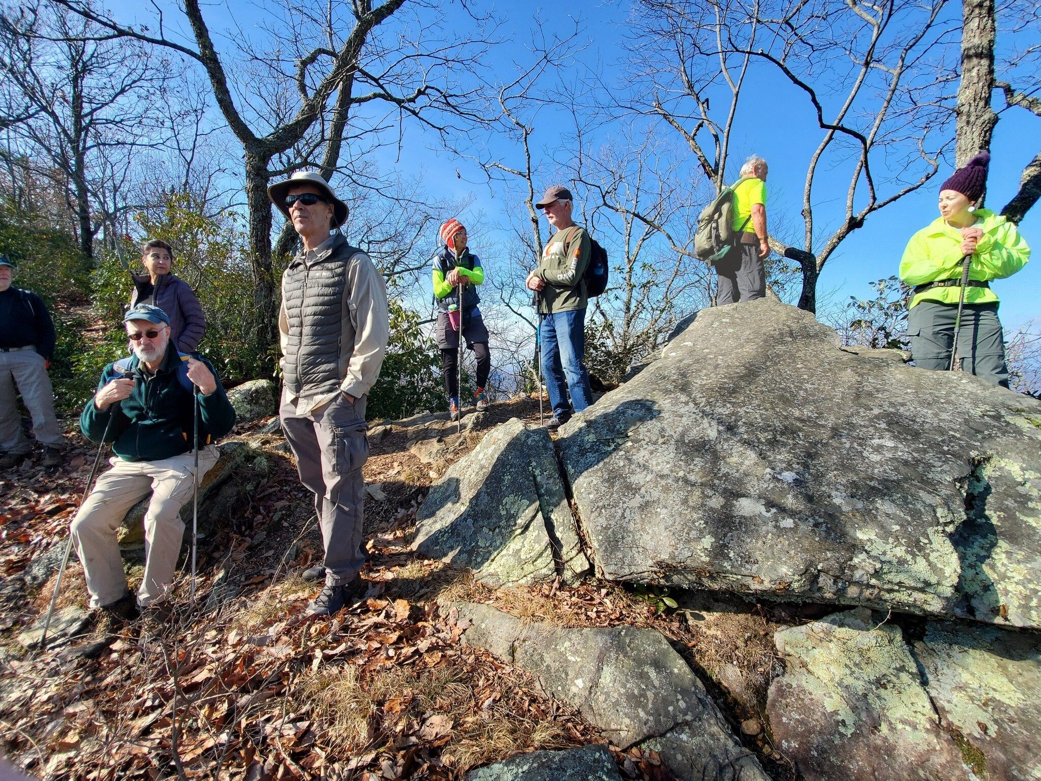 Hanging around just prior to our descent from Buzzard Roost Ridge toward our finish at Trac Rock Gap.
